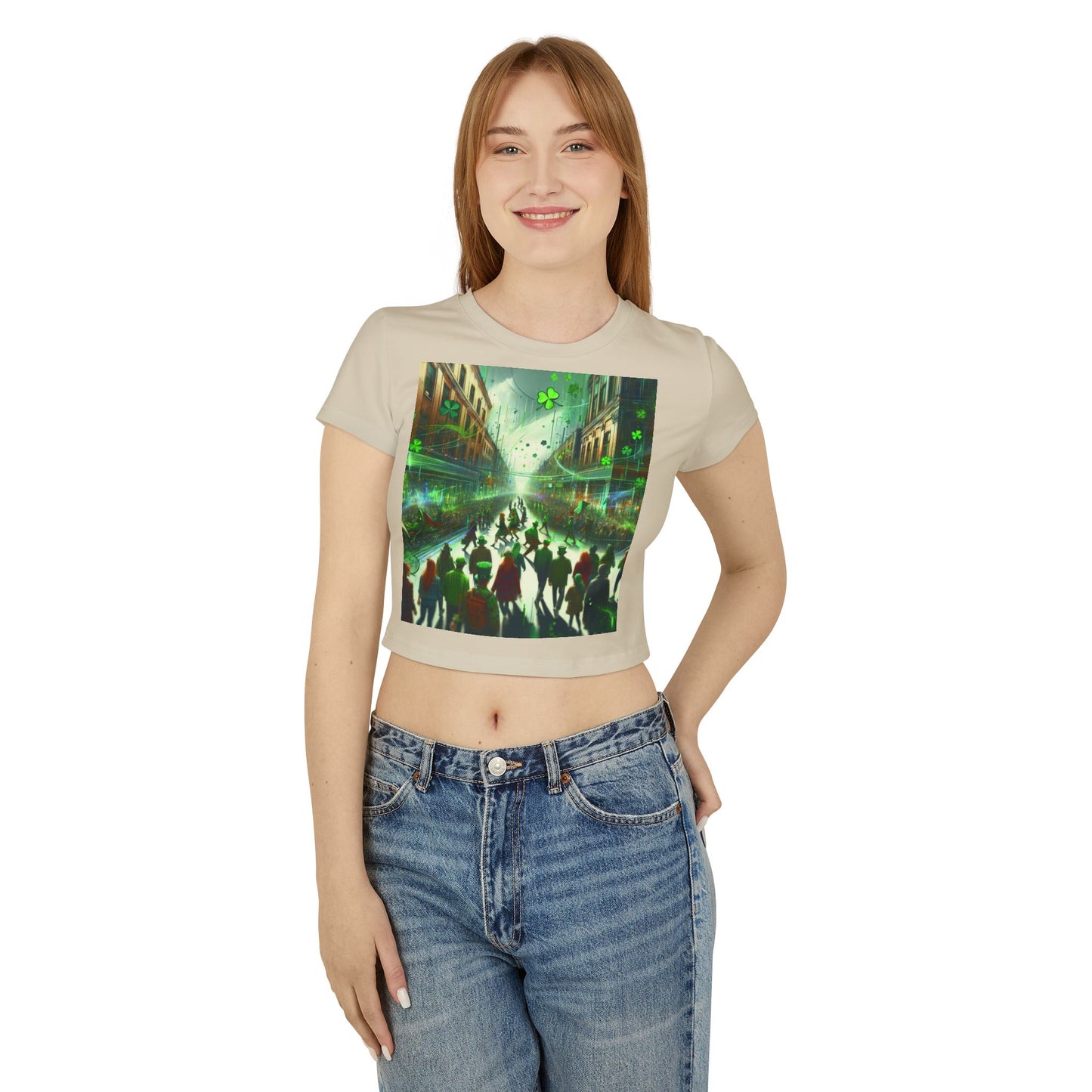St. Patrick's Day Women's Baby Tee - Hustle, Leagues, Empire Design