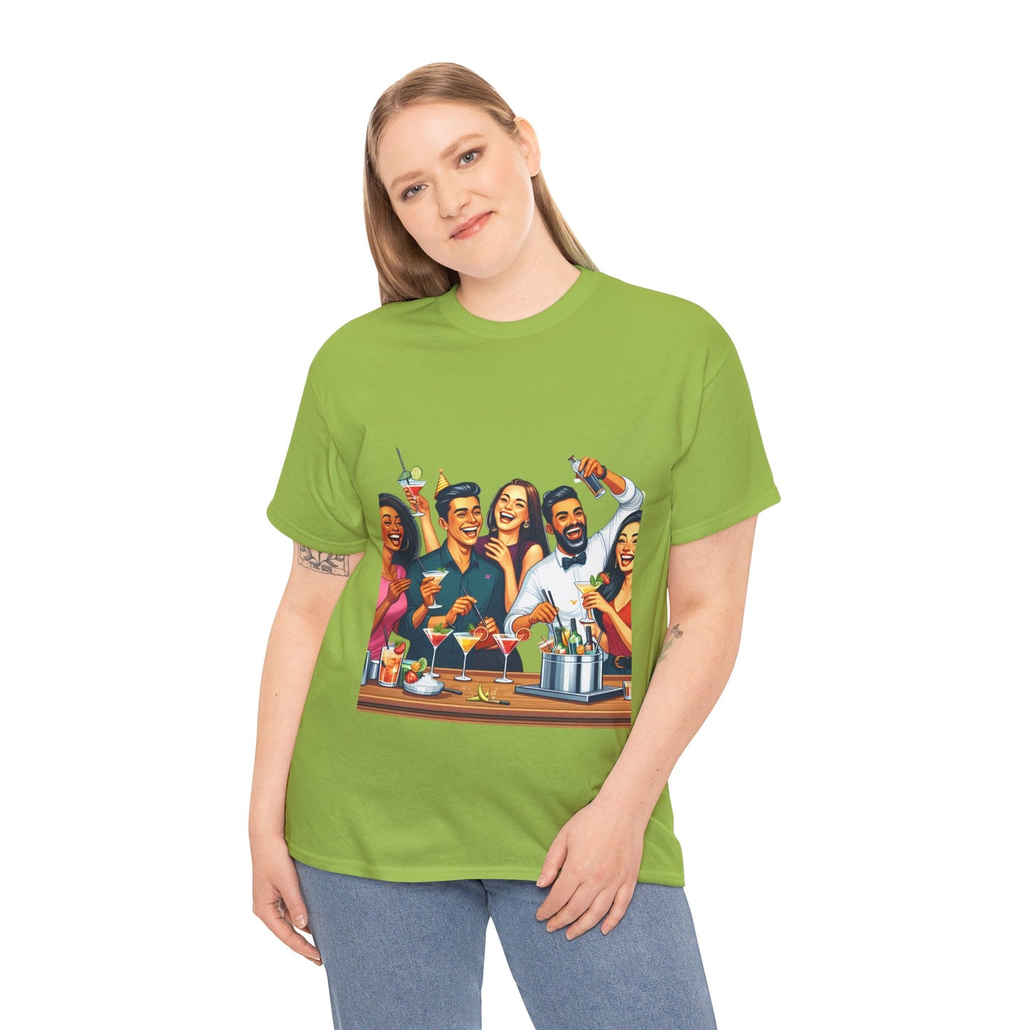 Hustle League Unisex Heavy Cotton Tee - Celebrate Friendship & Fun Nights Out