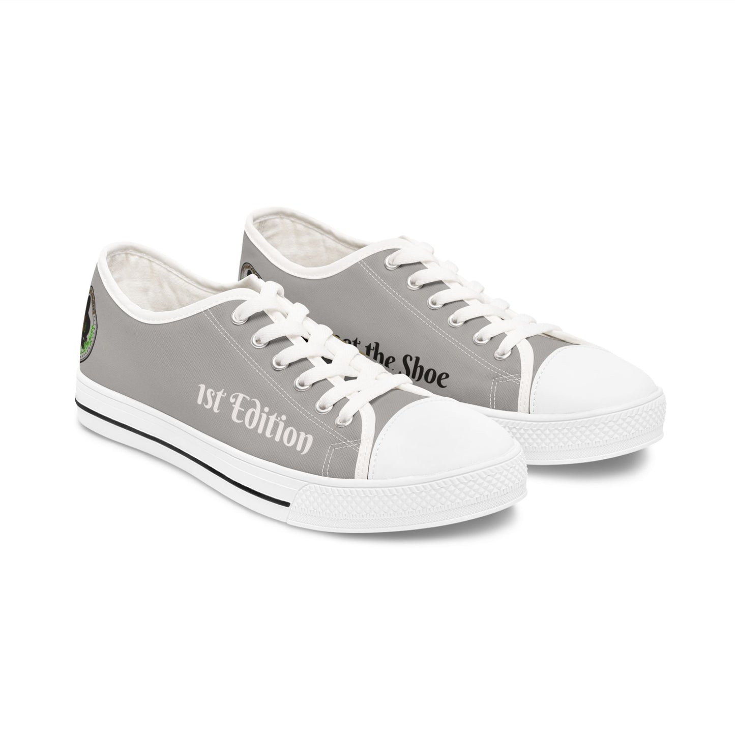 White/Gray Women Low Top Sneakers - &Respect the Hustle Design