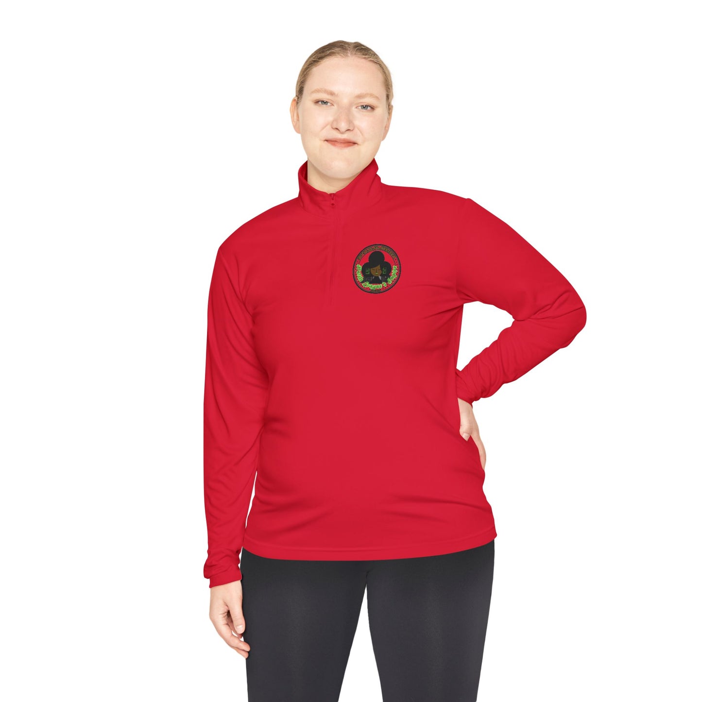 Unisex Quarter-Zip Pullover - Hustle Empire with Motivational Quotes