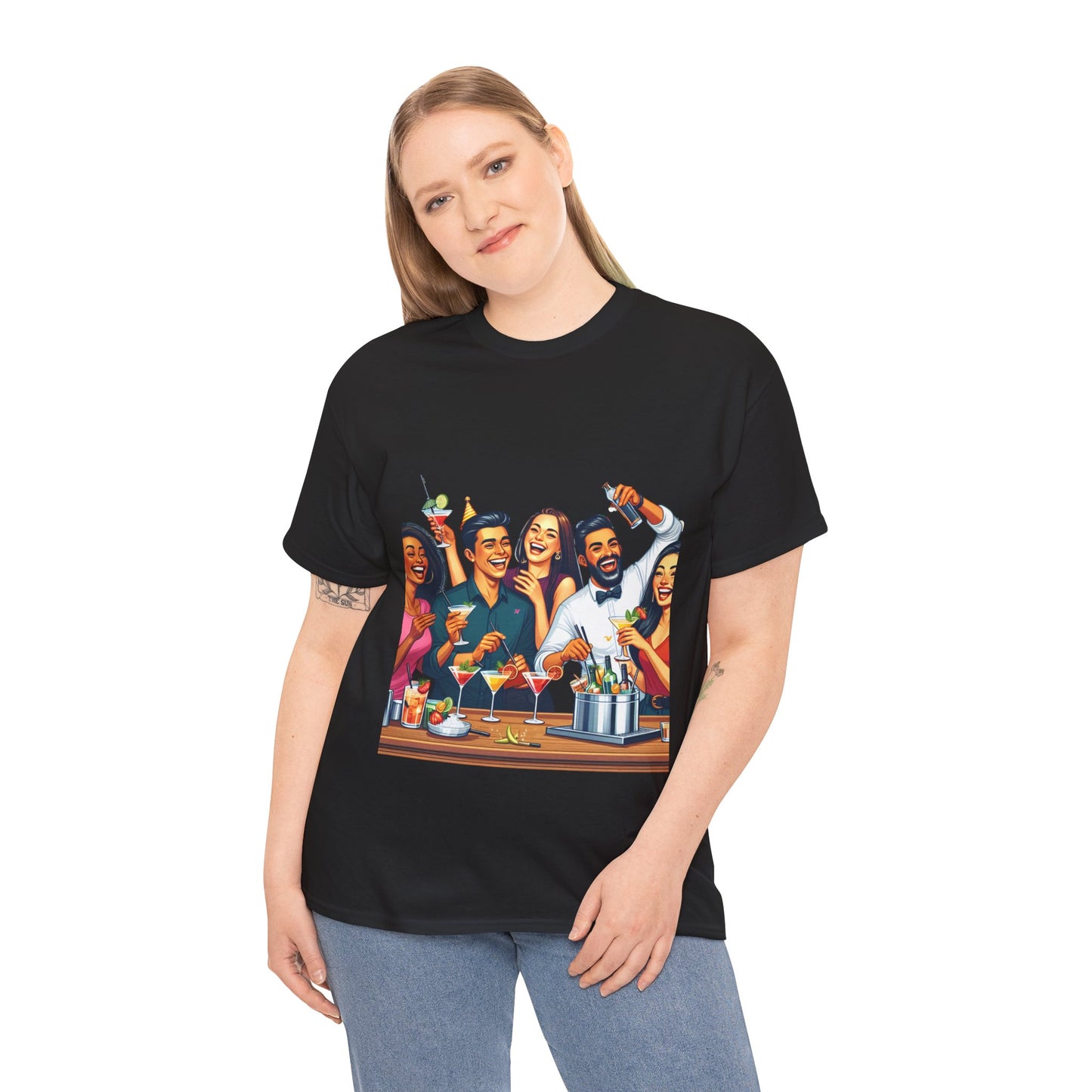 Hustle League Unisex Heavy Cotton Tee - Celebrate Friendship & Fun Nights Out