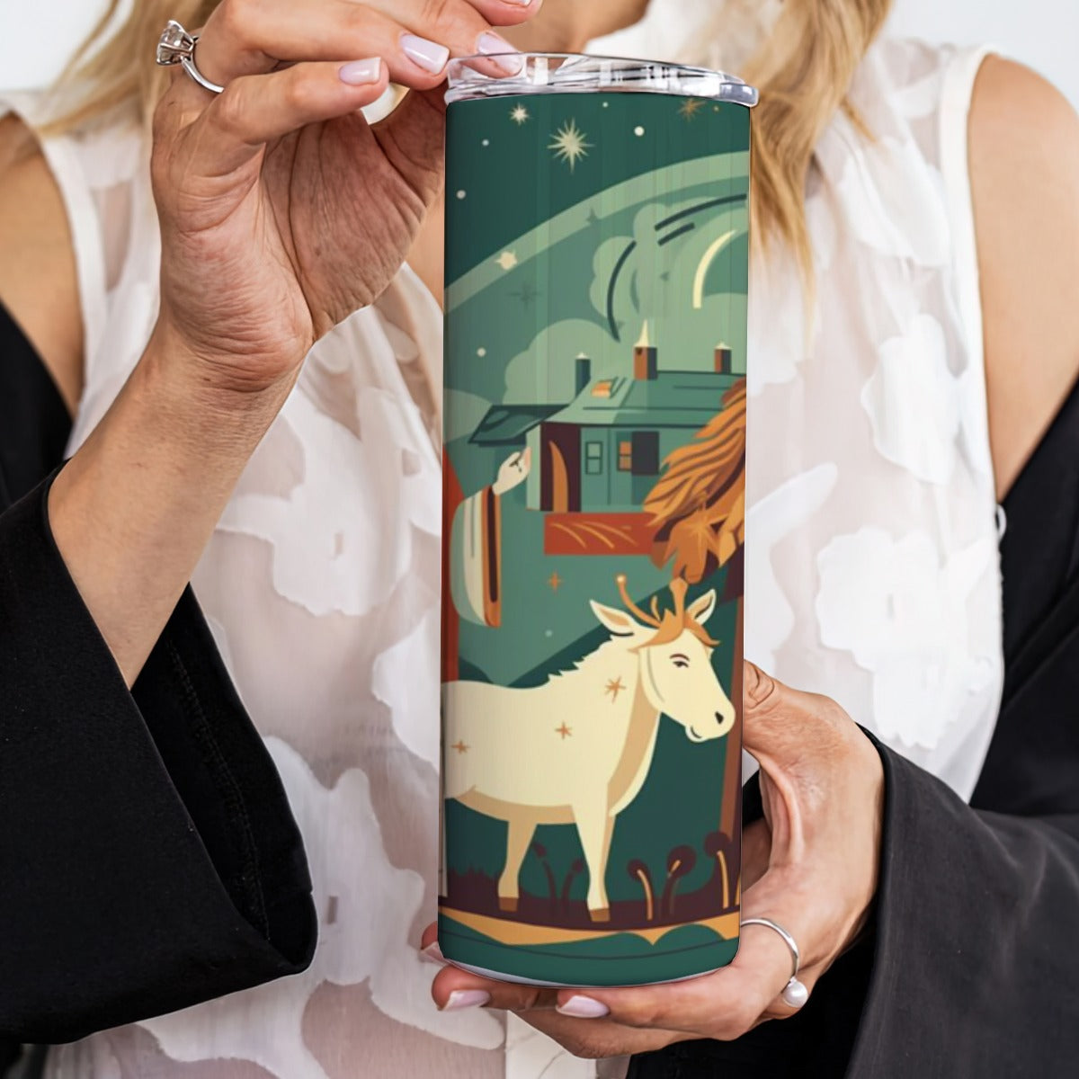 Custom 20OZ Straight Cup With Sliding Lid For The USA