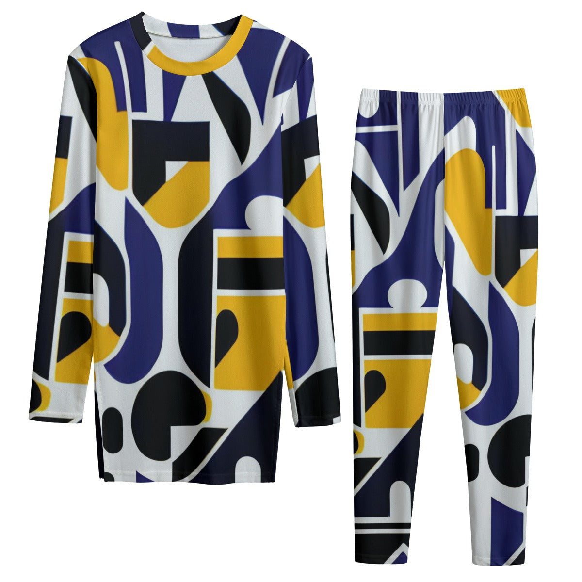 Women's Side Split T-shirt Set