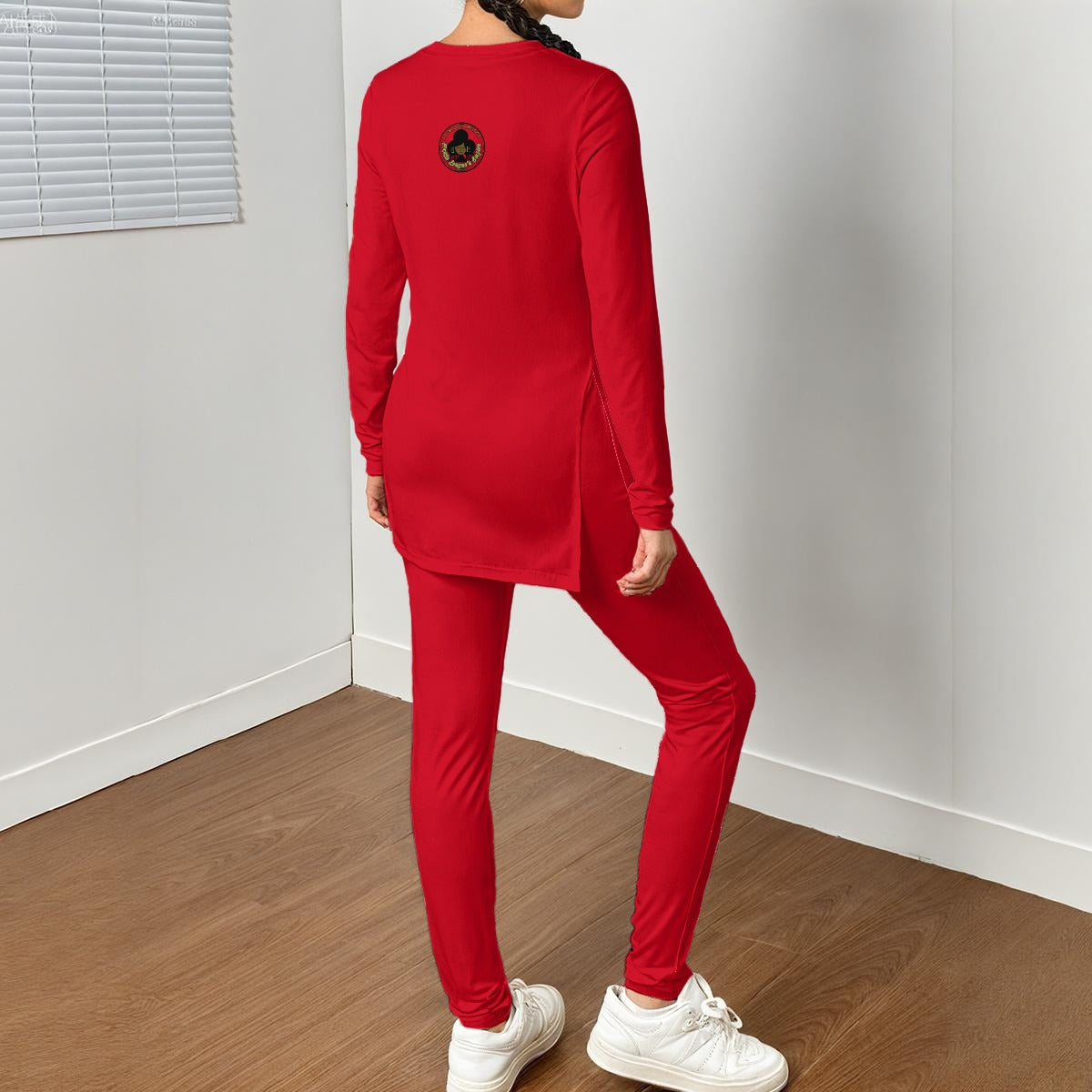 Women's Side Split T-shirt Set
