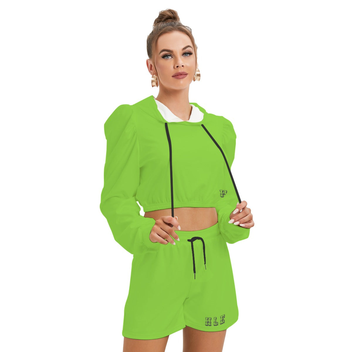 Women's Mirco Fleece Hoodie And Shorts Set