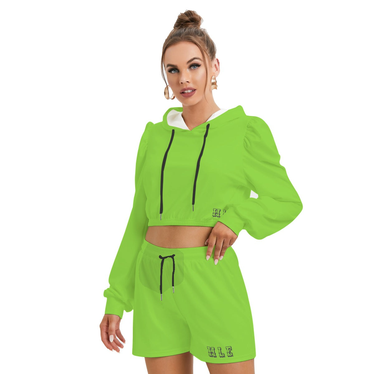 Women's Mirco Fleece Hoodie And Shorts Set