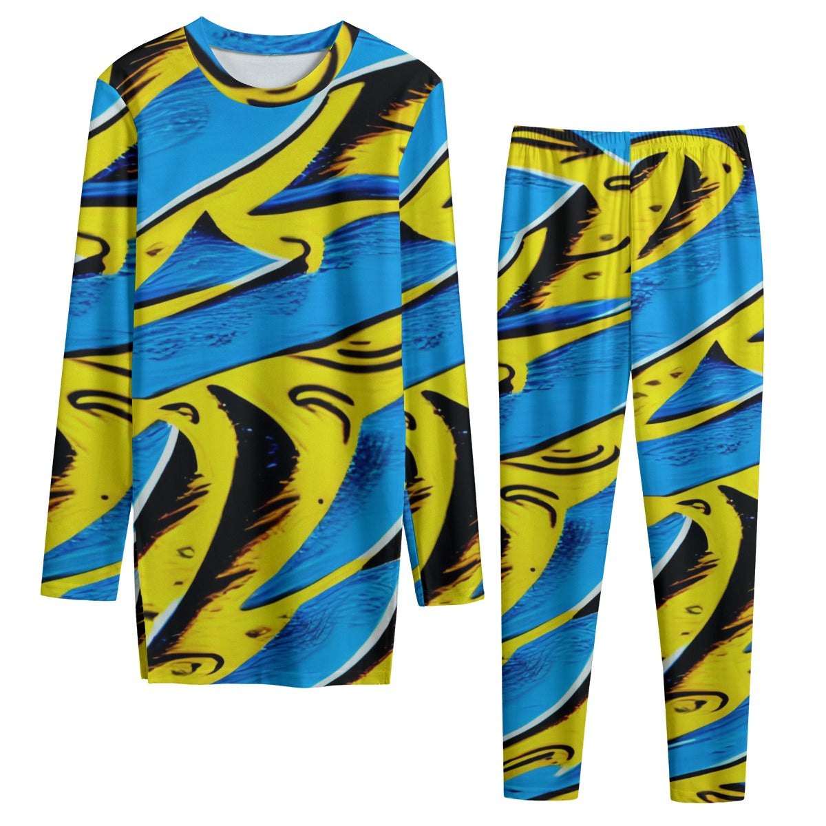 Women's Side Split T-shirt Set