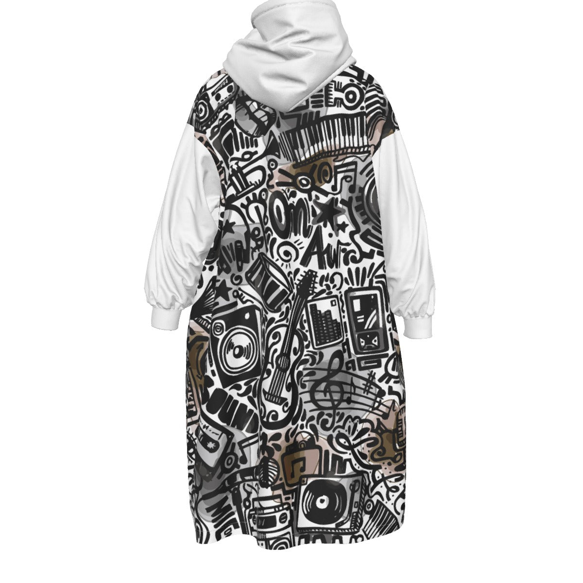 Kid's Sherpa Fleece Mid-Length Hoodie Blanket