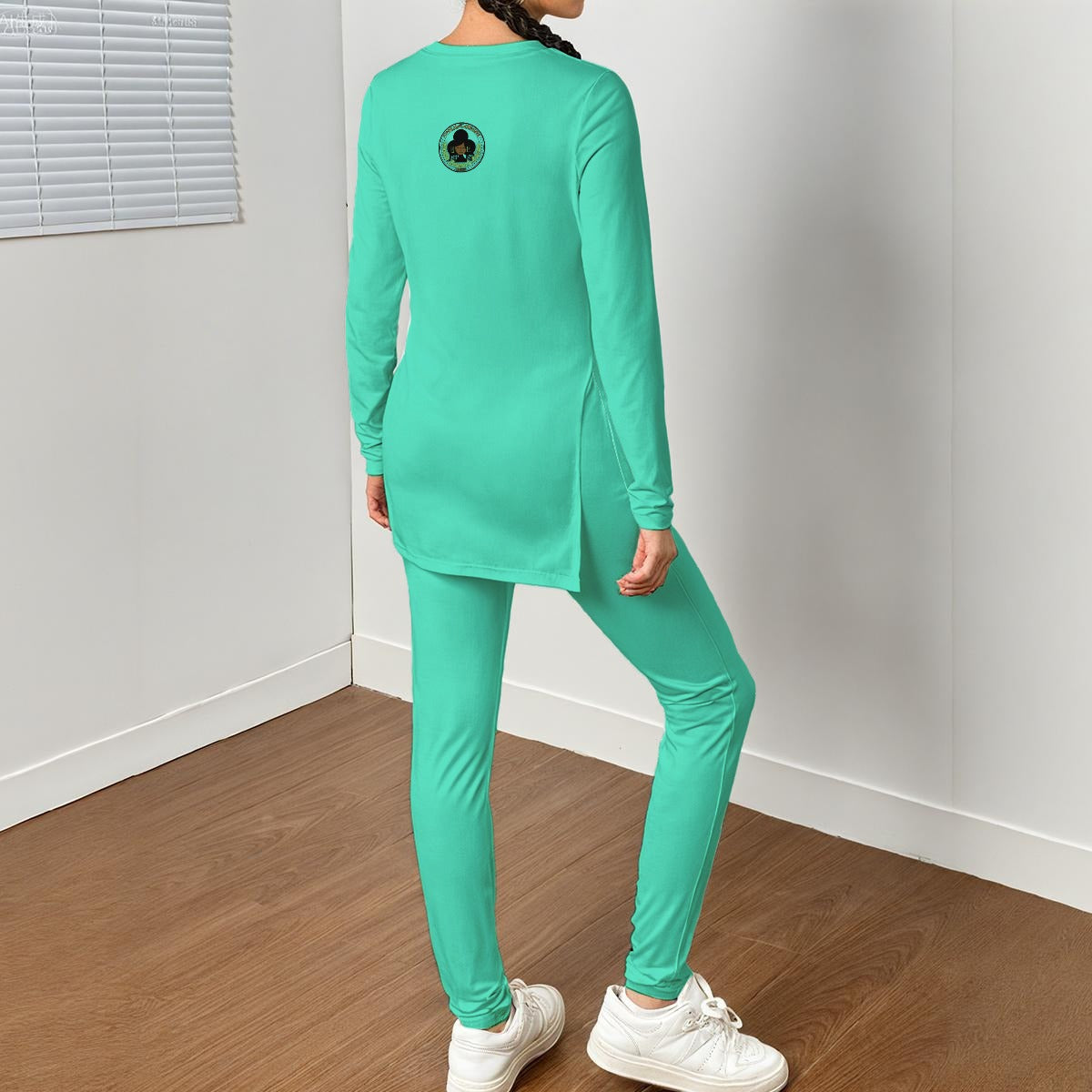 Women's Side Split T-shirt Set