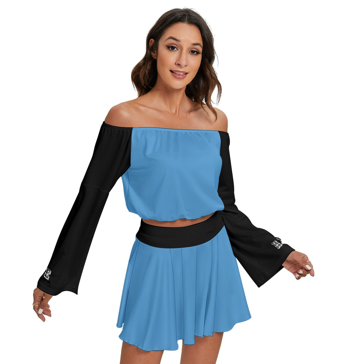 Women's Off-shoulder Top And Skirt Set