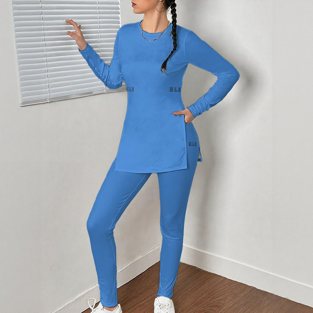 Women's Side Split T-shirt Set
