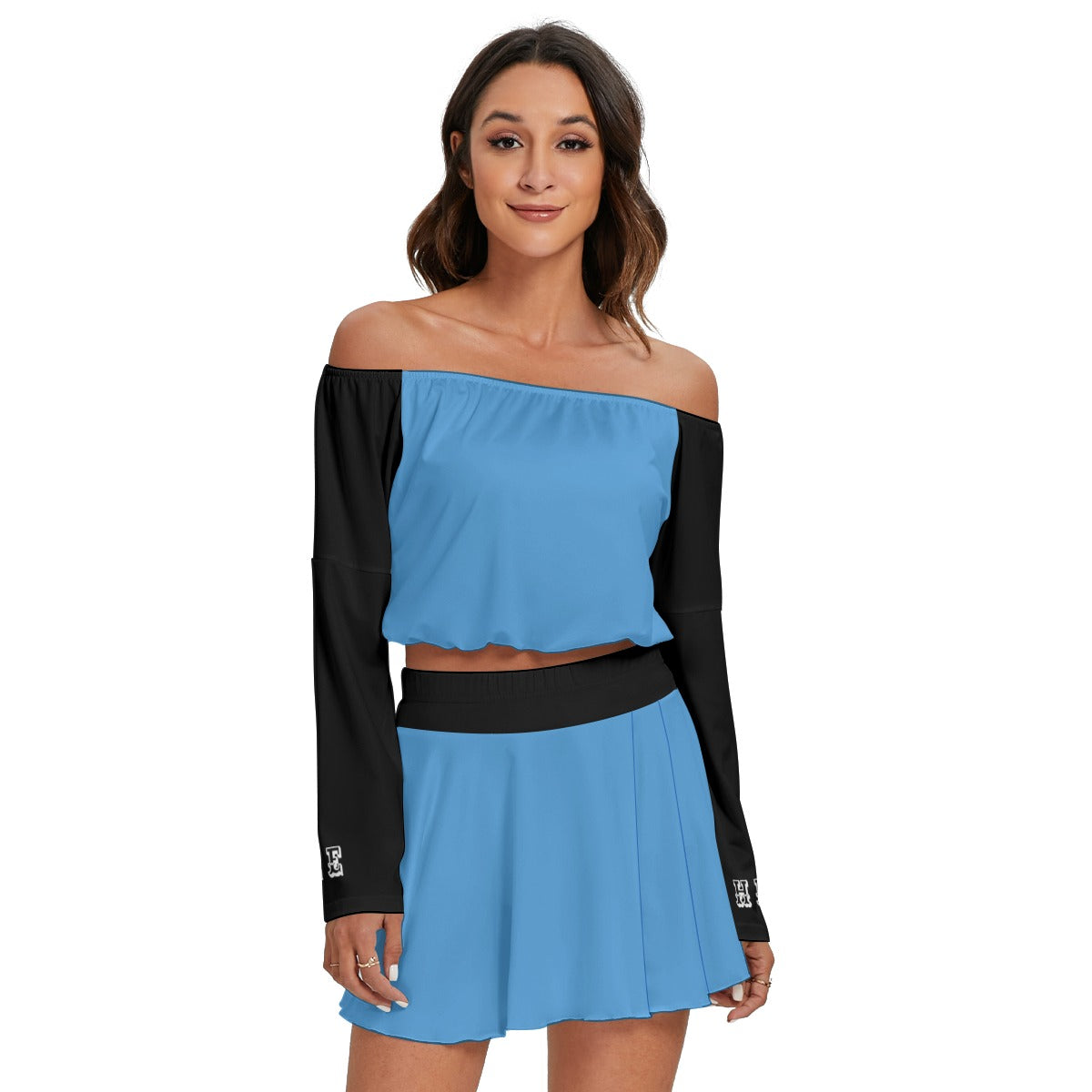 Women's Off-shoulder Top And Skirt Set