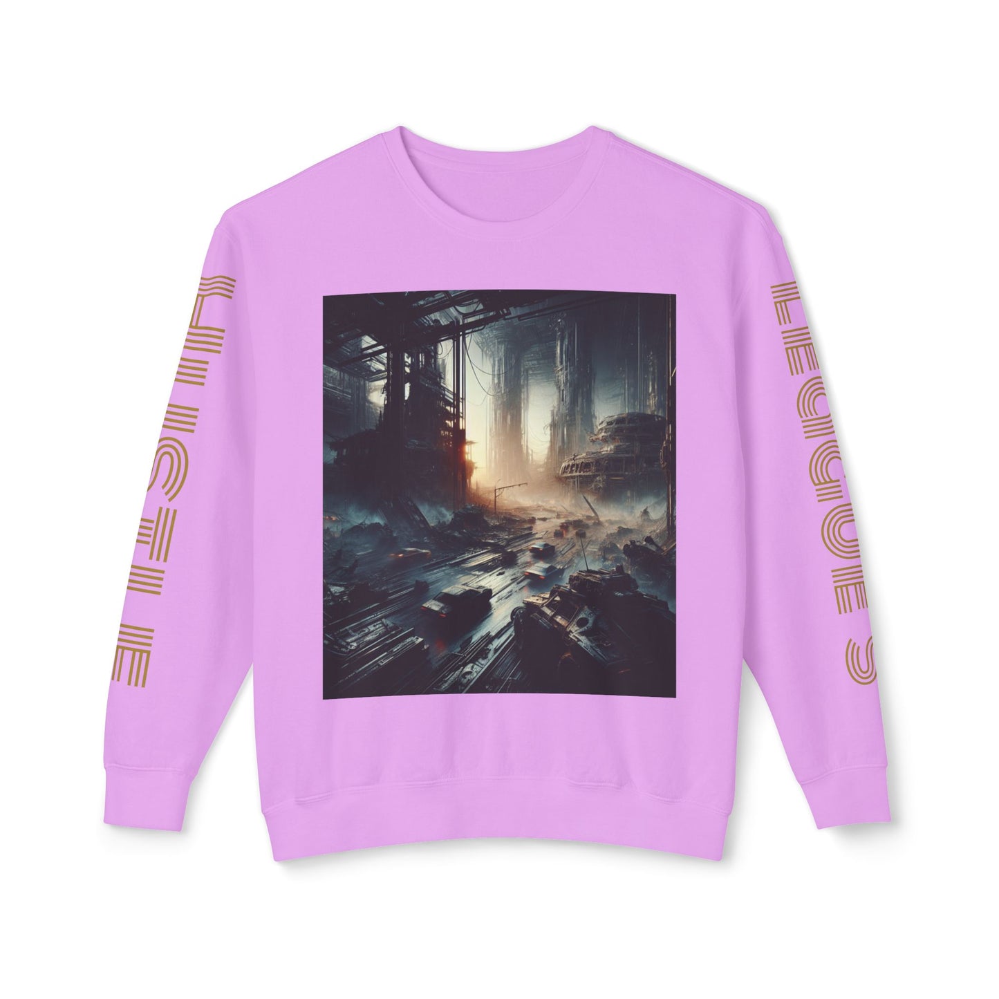 Unisex Lightweight Crewneck Sweatshirt - 'Empire Hustle' Urban Art Design