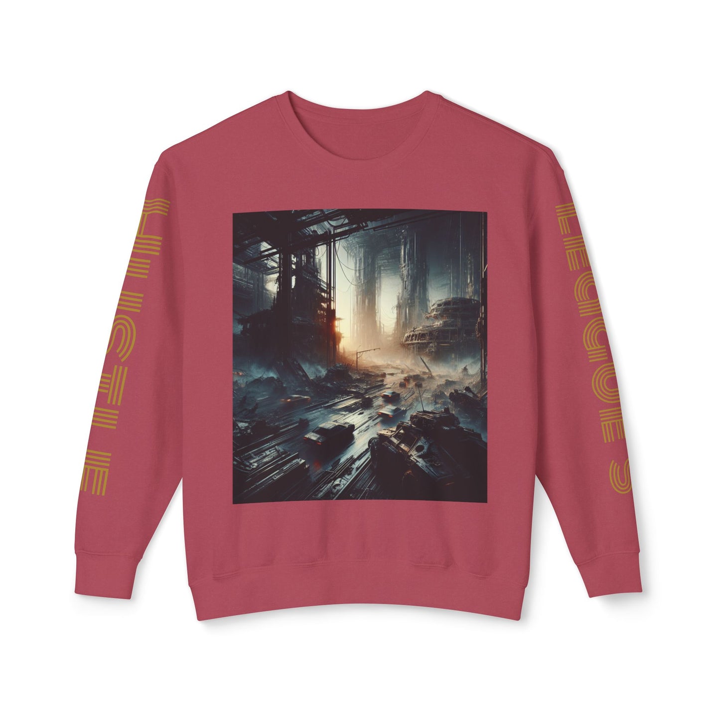 Unisex Lightweight Crewneck Sweatshirt - 'Empire Hustle' Urban Art Design