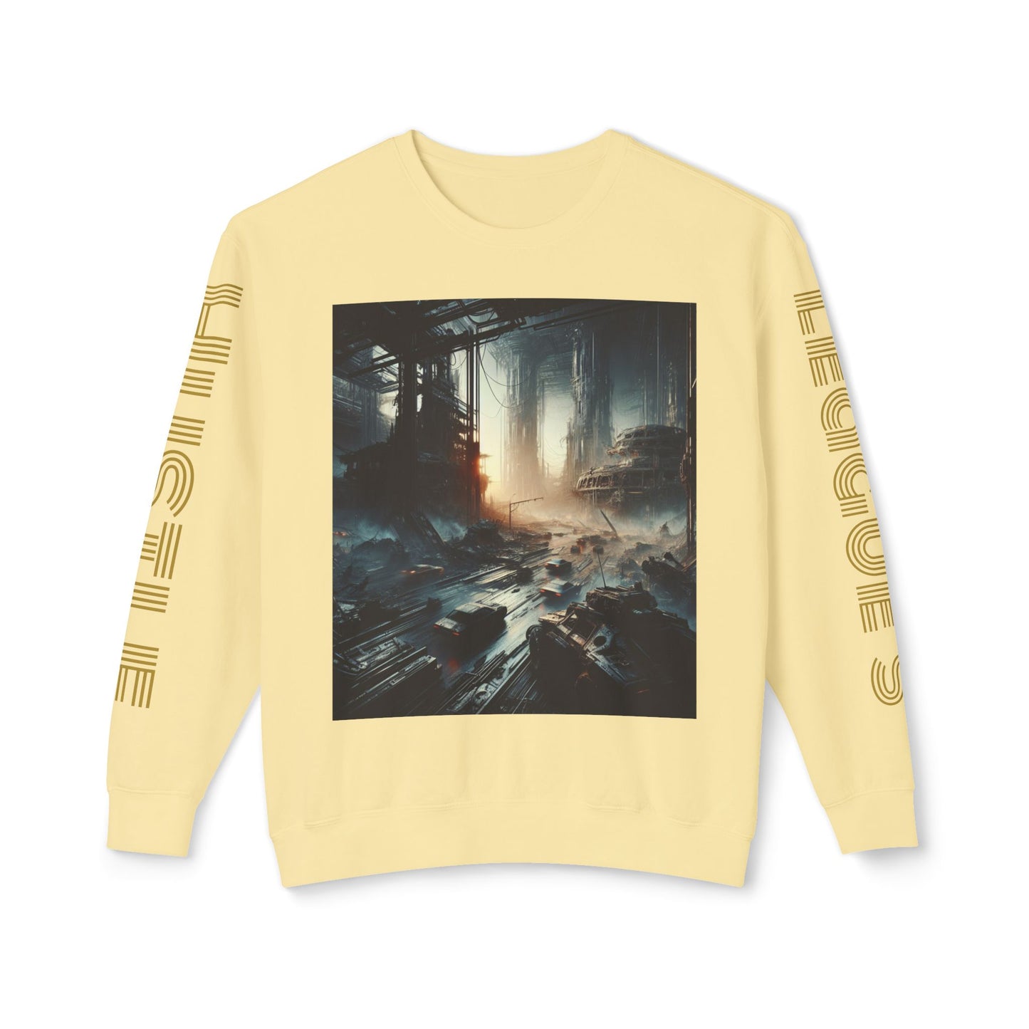 Unisex Lightweight Crewneck Sweatshirt - 'Empire Hustle' Urban Art Design