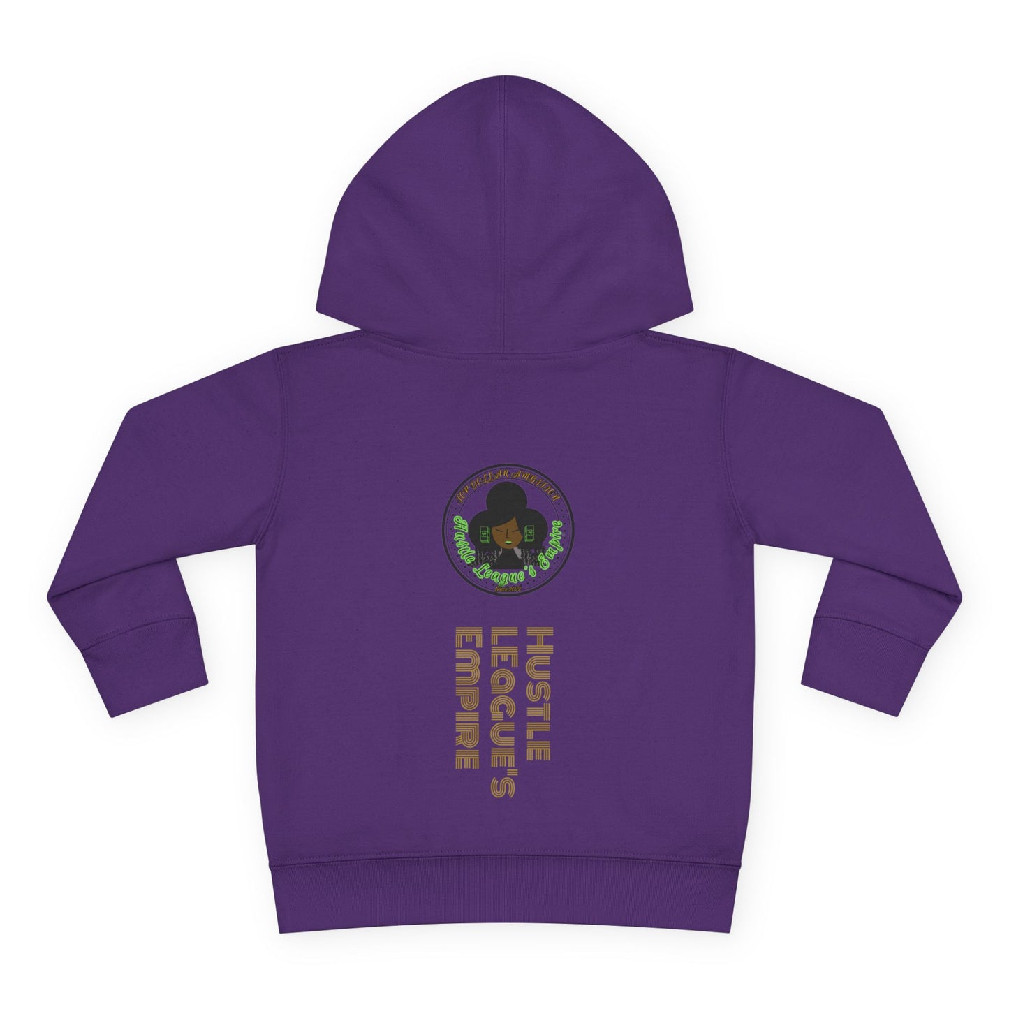 Cute Bear Toddler Hoodie - Cozy Fleece Pullover with 'Hustle' Design