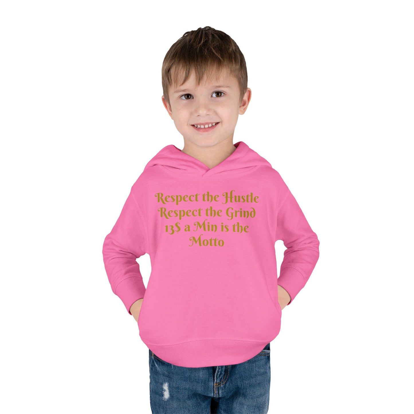 HLE Toddler Fleece Hoodie - "Respect the Hustle" Inspirational Design