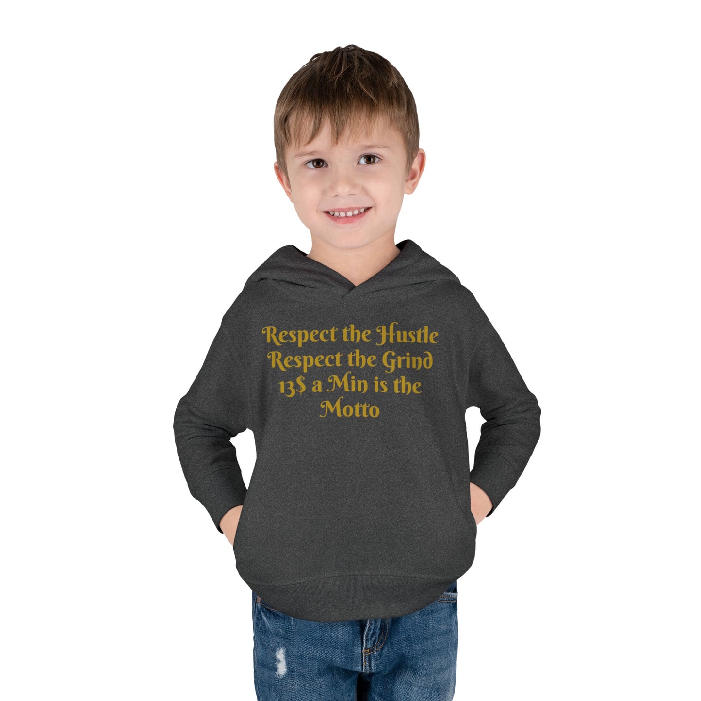 HLE Toddler Fleece Hoodie - "Respect the Hustle" Inspirational Design