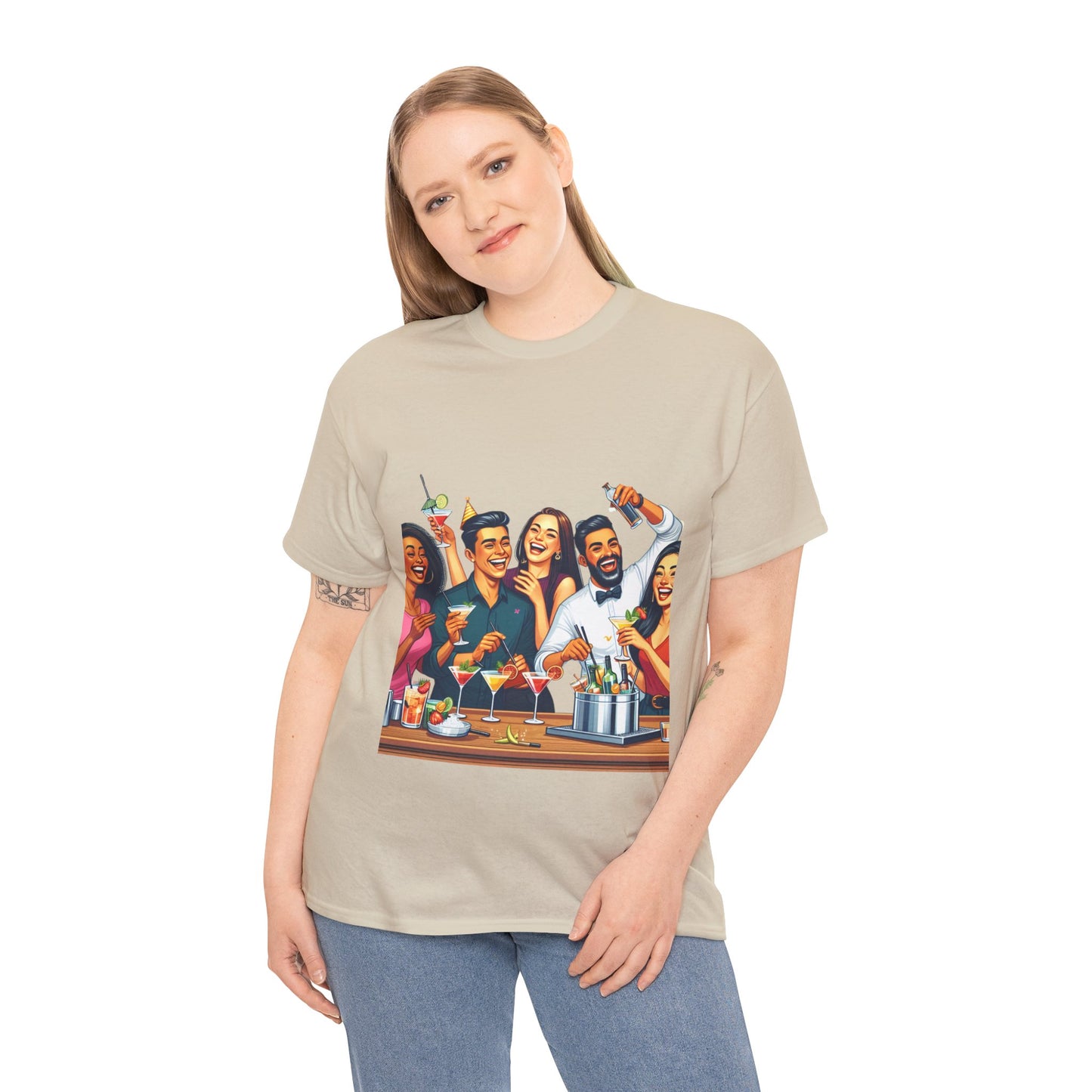 Hustle League Unisex Heavy Cotton Tee - Celebrate Friendship & Fun Nights Out