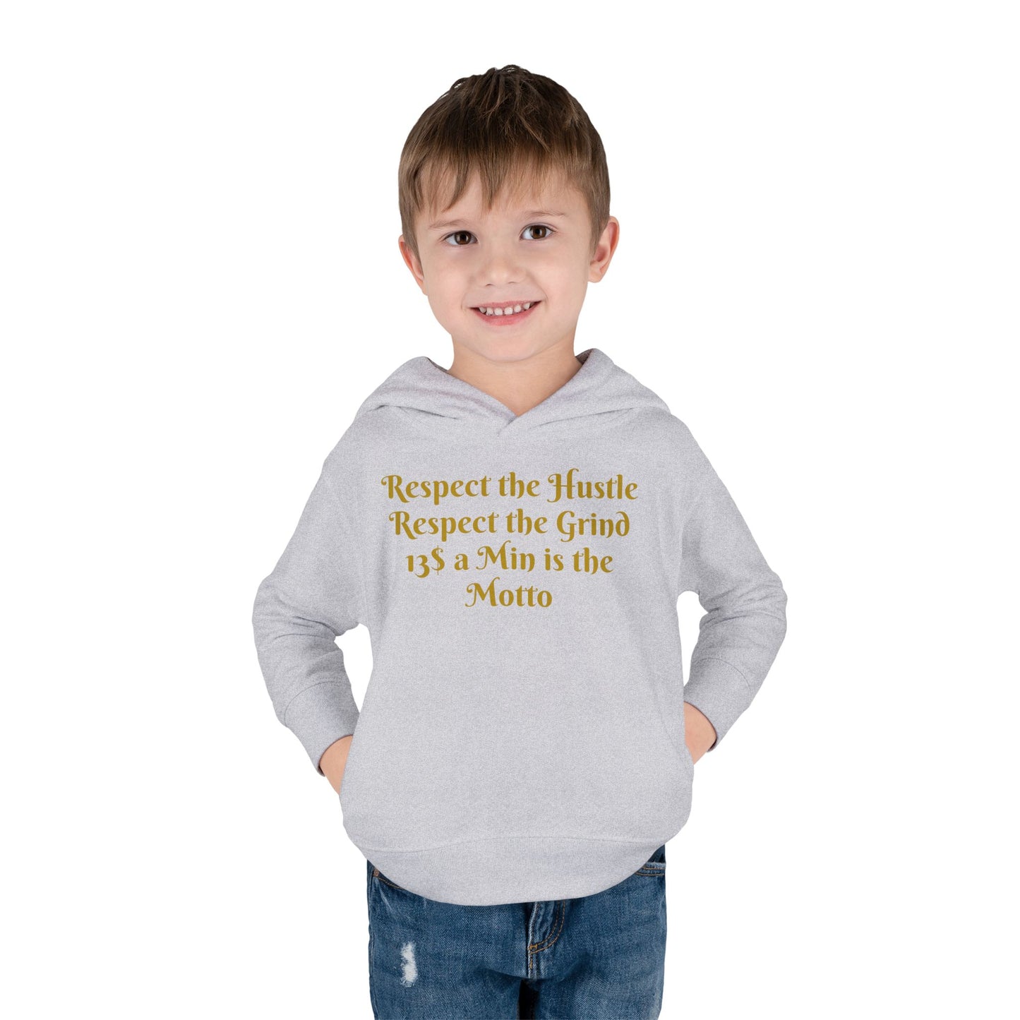 HLE Toddler Fleece Hoodie - "Respect the Hustle" Inspirational Design