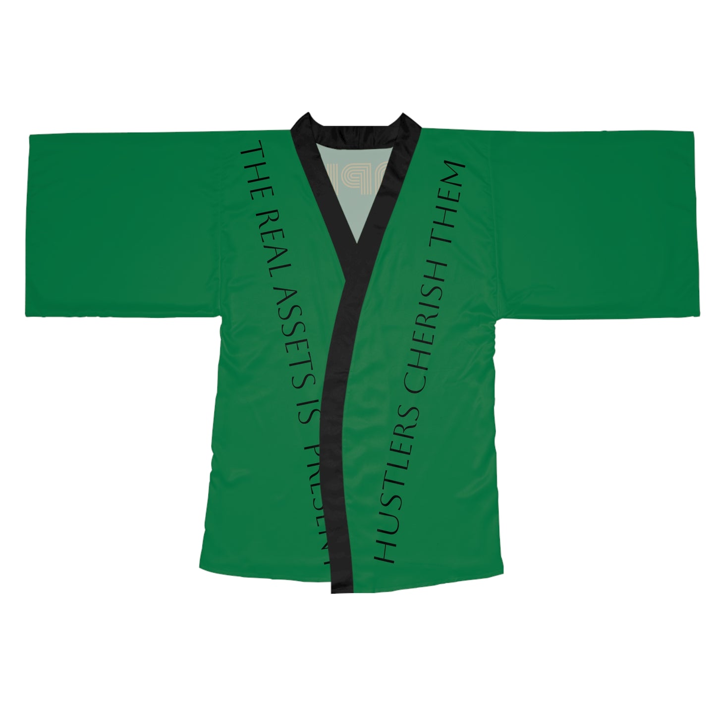 Kimono verde oscuro de manga larga HLE - Los emprendedores los aprecian - Respetan el ajetreo - Perfecto para la relajación y el cuidado personal