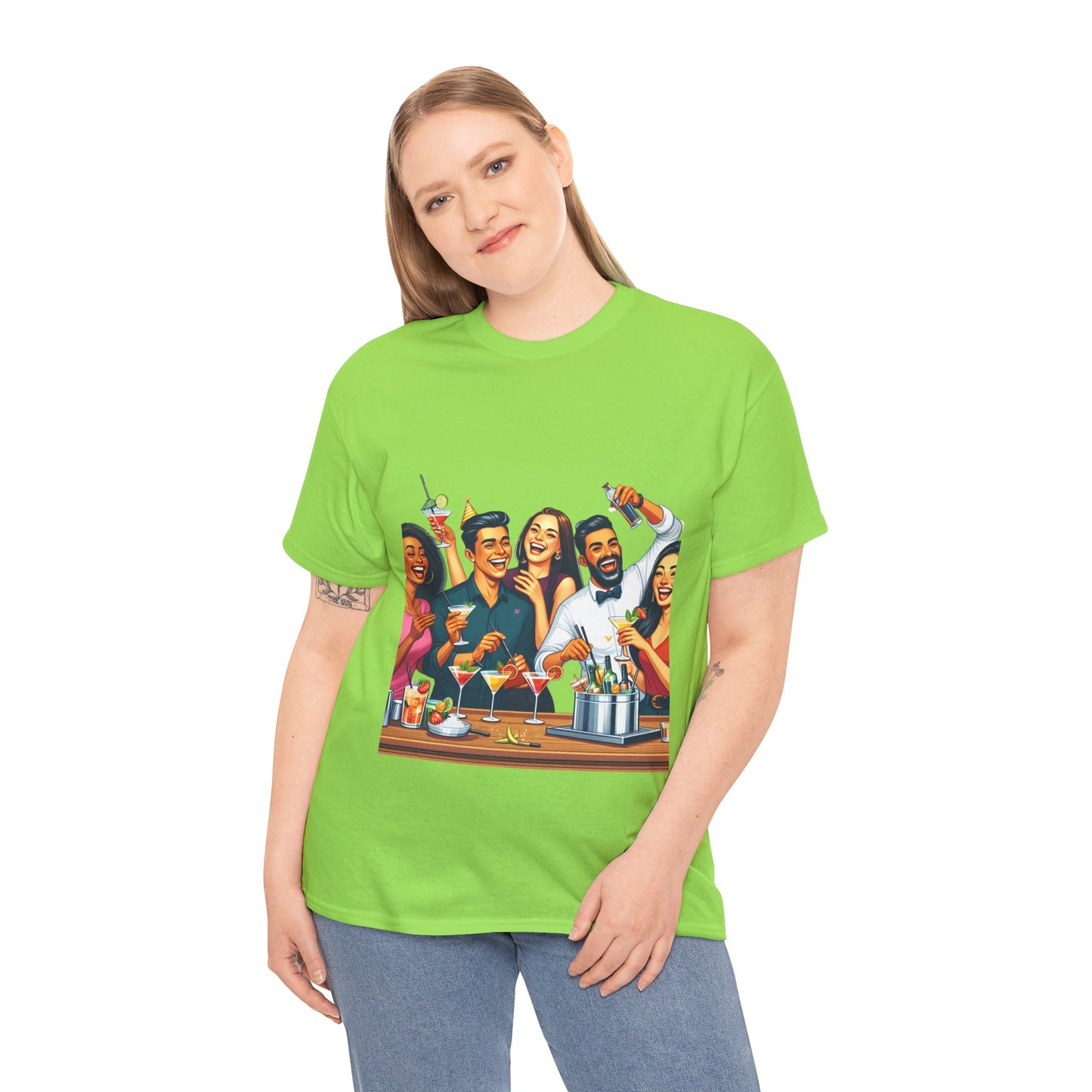 Hustle League Unisex Heavy Cotton Tee - Celebrate Friendship & Fun Nights Out
