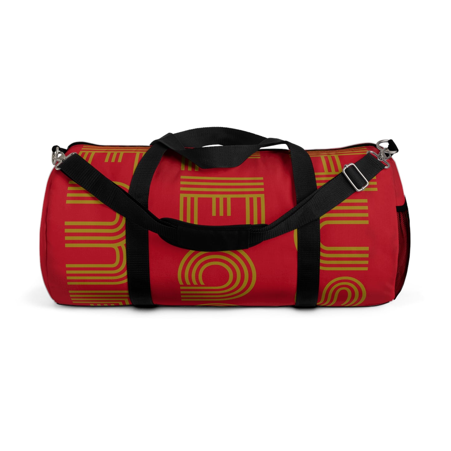Red HLE Black Duffel Bag- Perfect for Travel and Gym