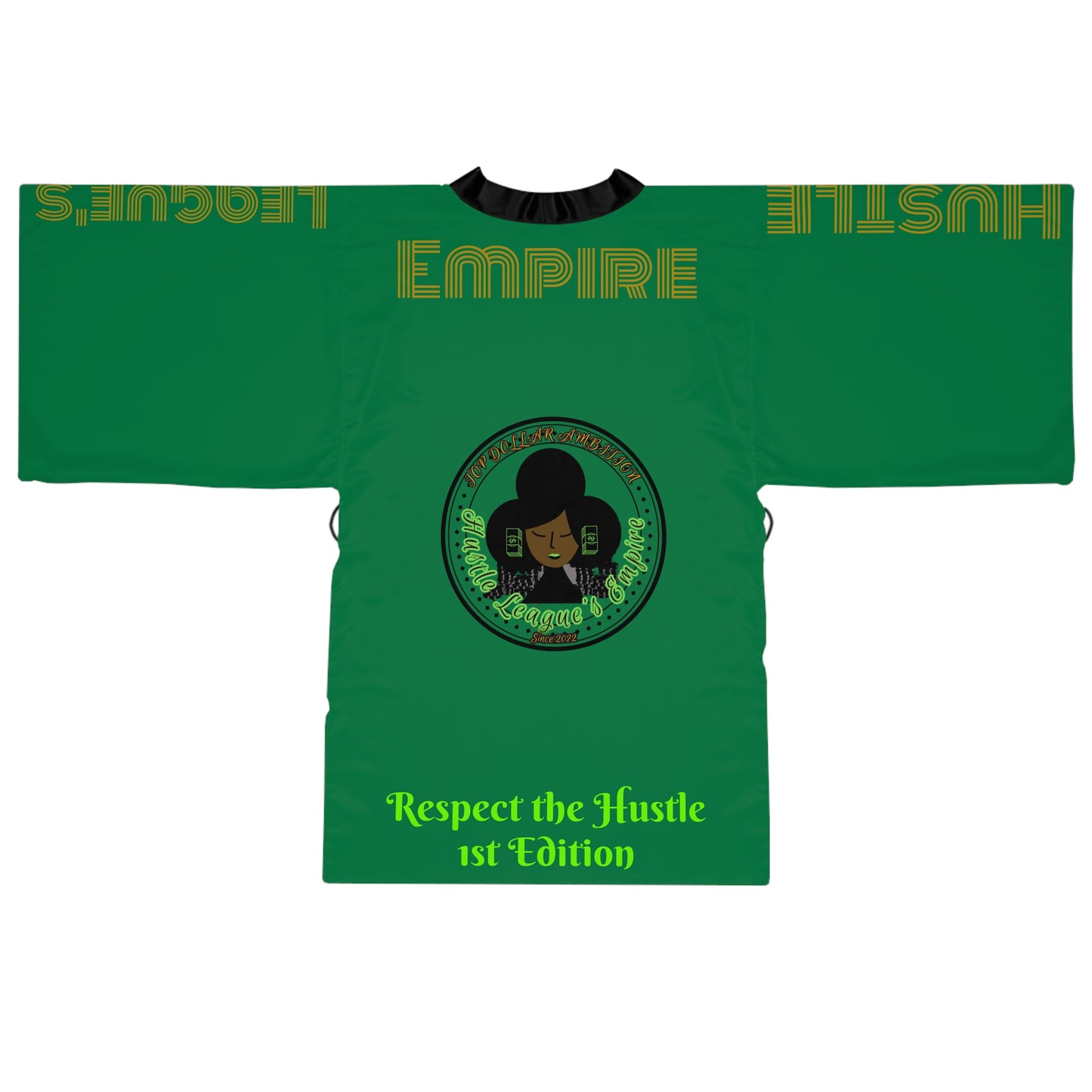Kimono verde oscuro de manga larga HLE - Los emprendedores los aprecian - Respetan el ajetreo - Perfecto para la relajación y el cuidado personal
