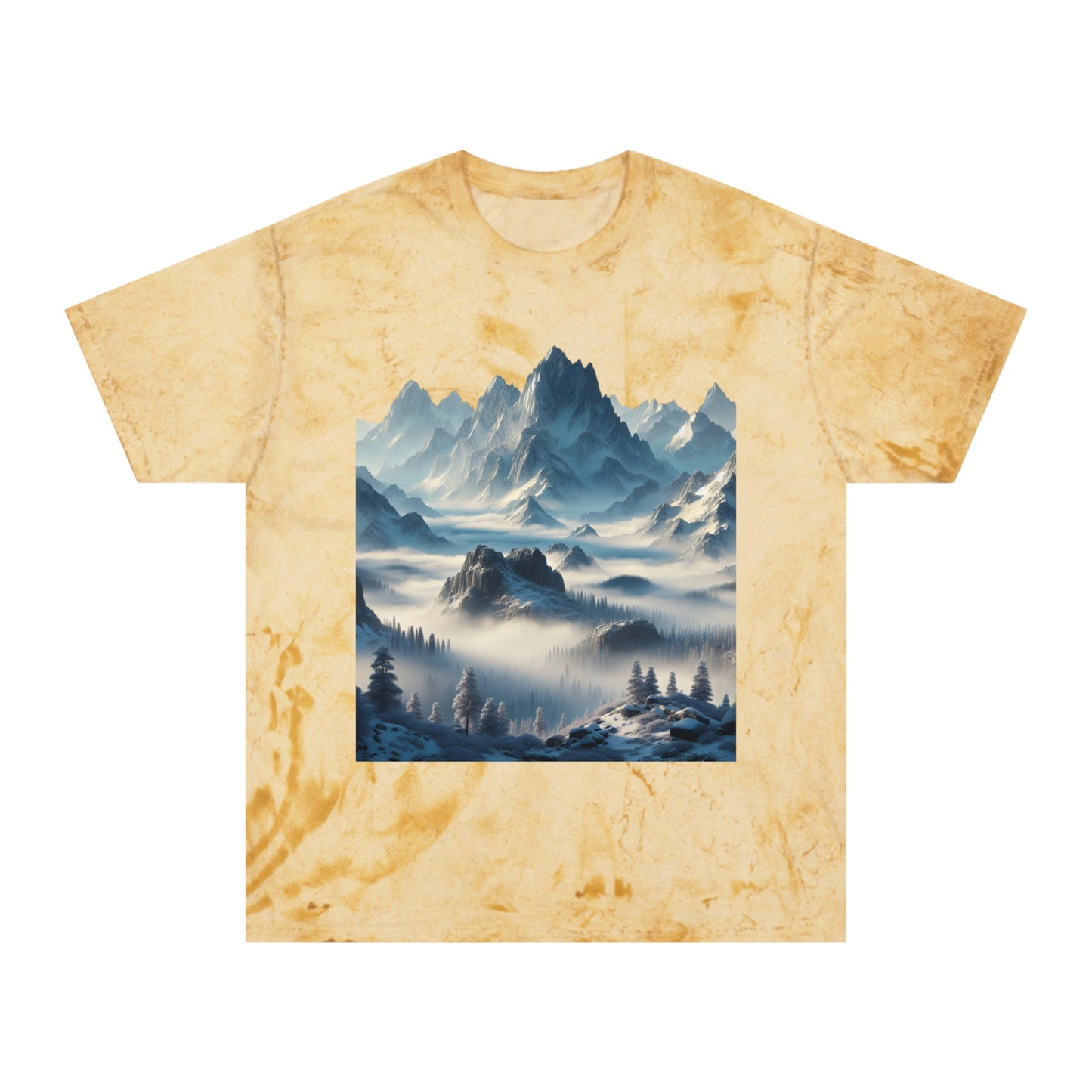 Camiseta unisex con vista a la montaña colorida: perfecta para los amantes de la naturaleza