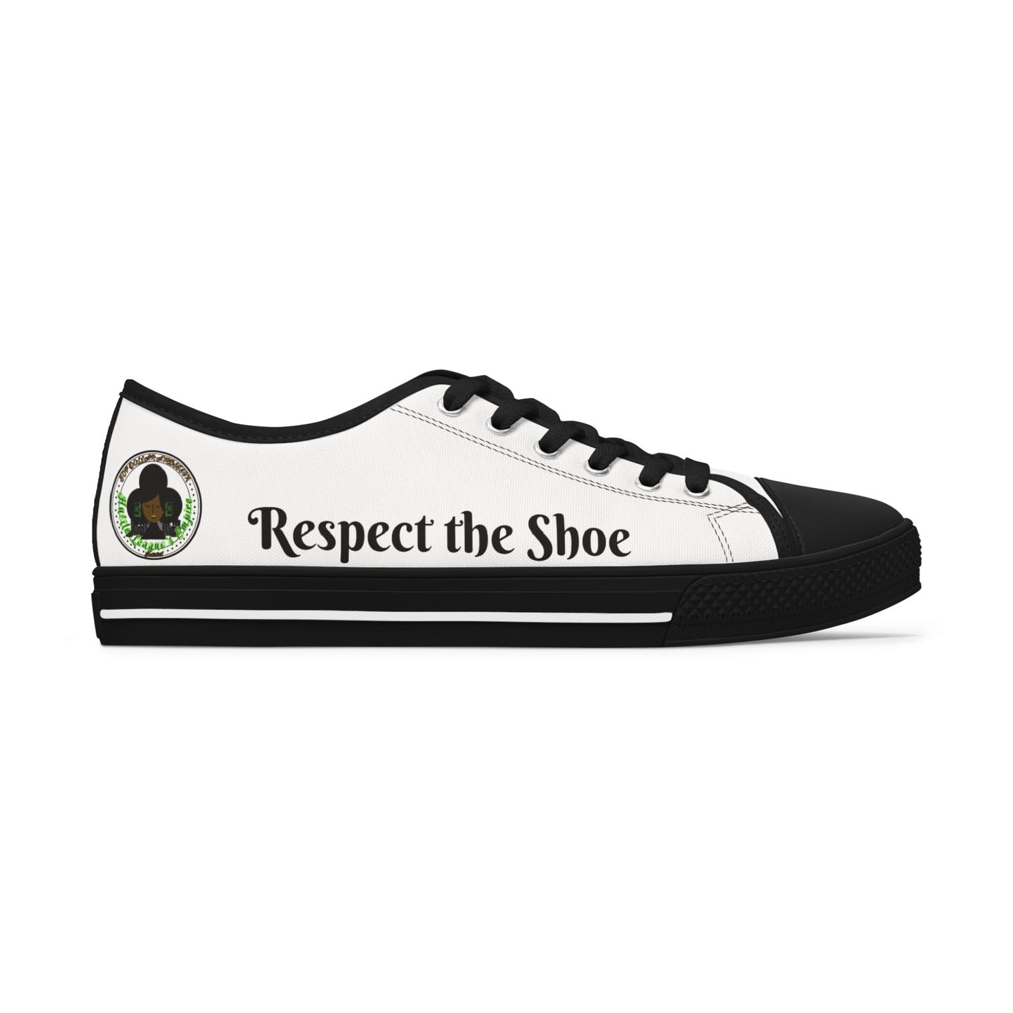 White/Gray Women Low Top Sneakers - &Respect the Hustle Design