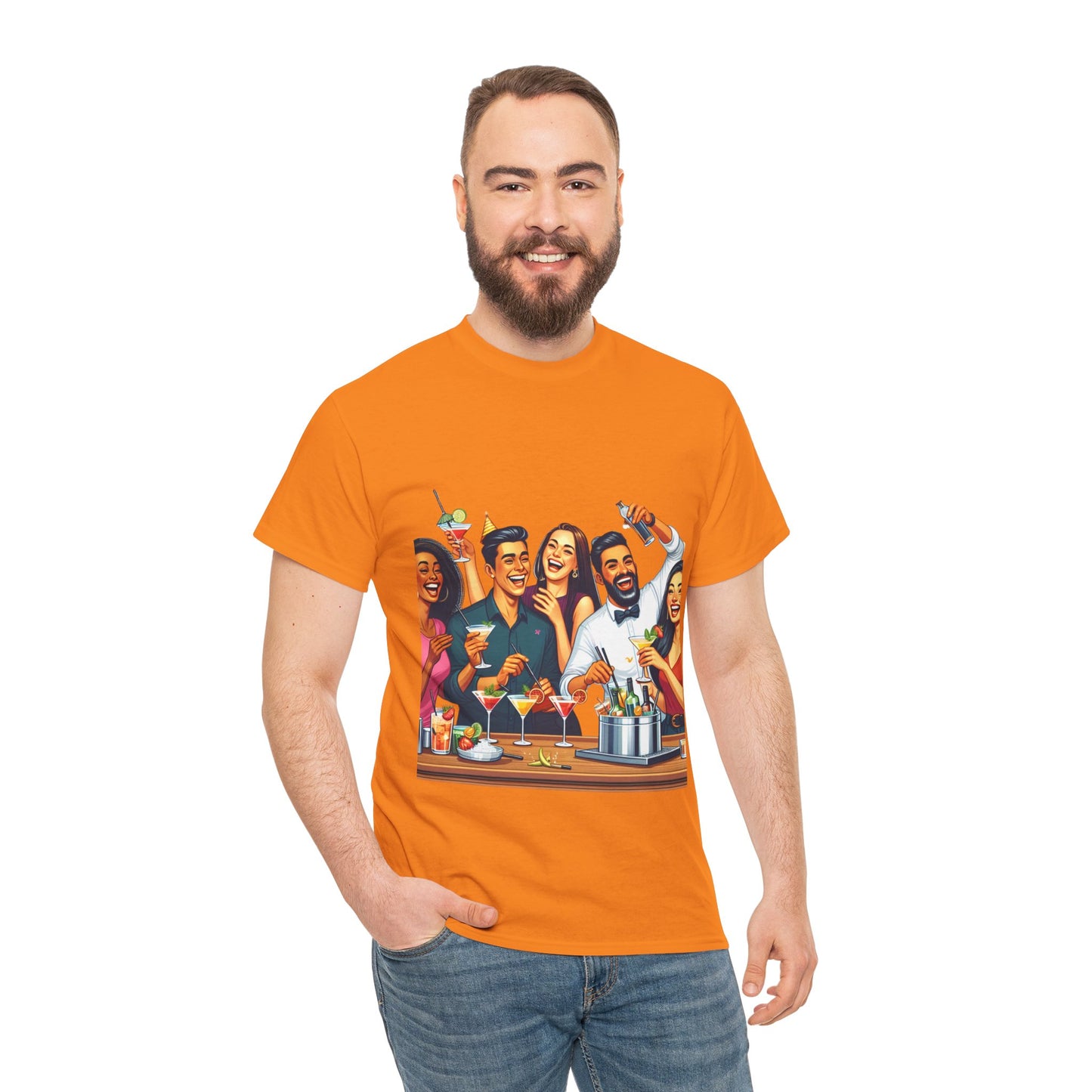 Hustle League Unisex Heavy Cotton Tee - Celebrate Friendship & Fun Nights Out