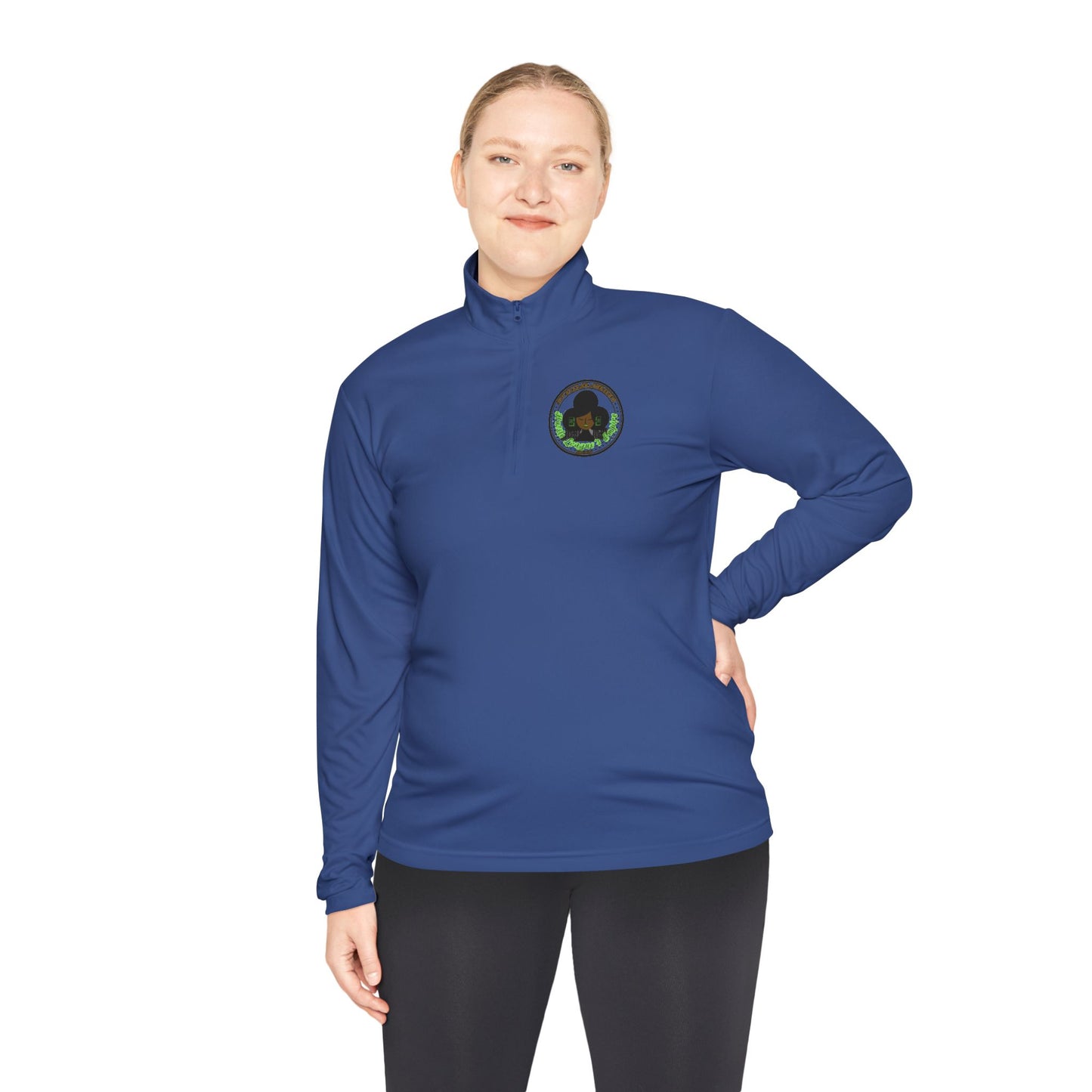 Unisex Quarter-Zip Pullover - Hustle Empire with Motivational Quotes