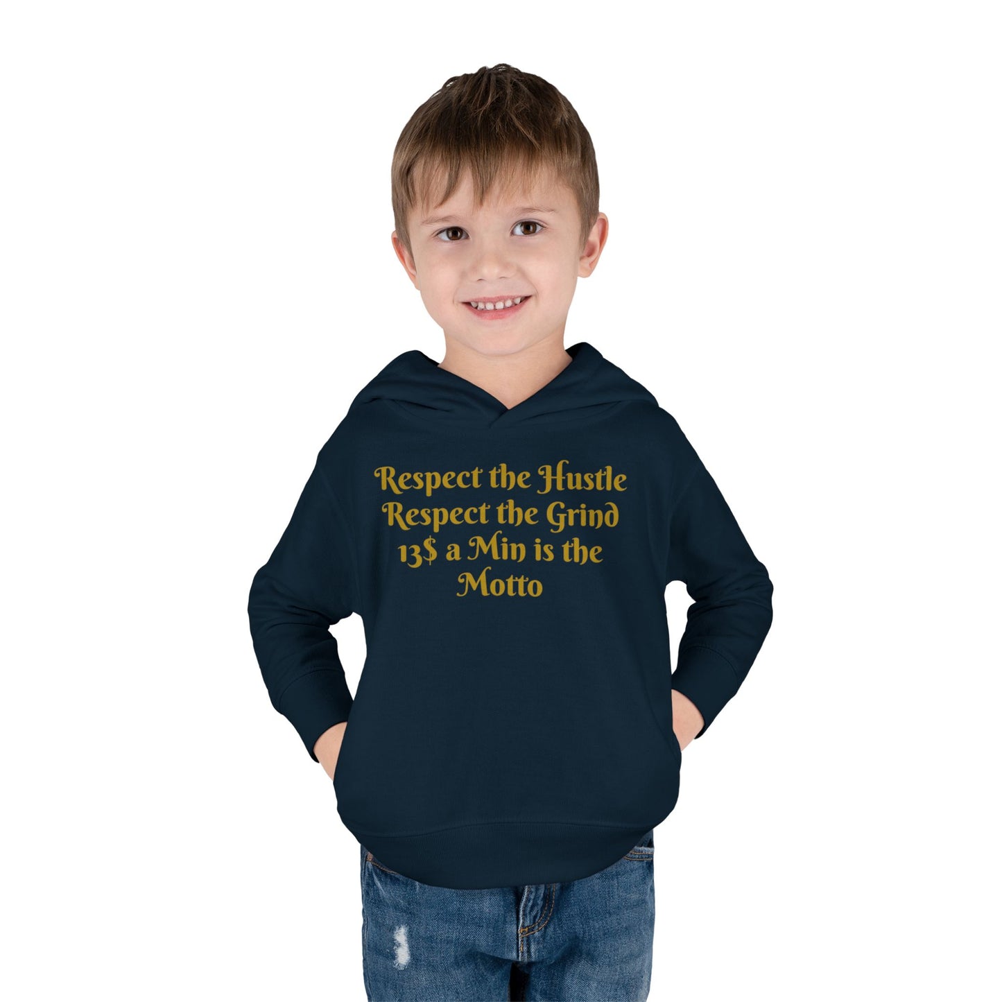 HLE Toddler Fleece Hoodie - "Respect the Hustle" Inspirational Design