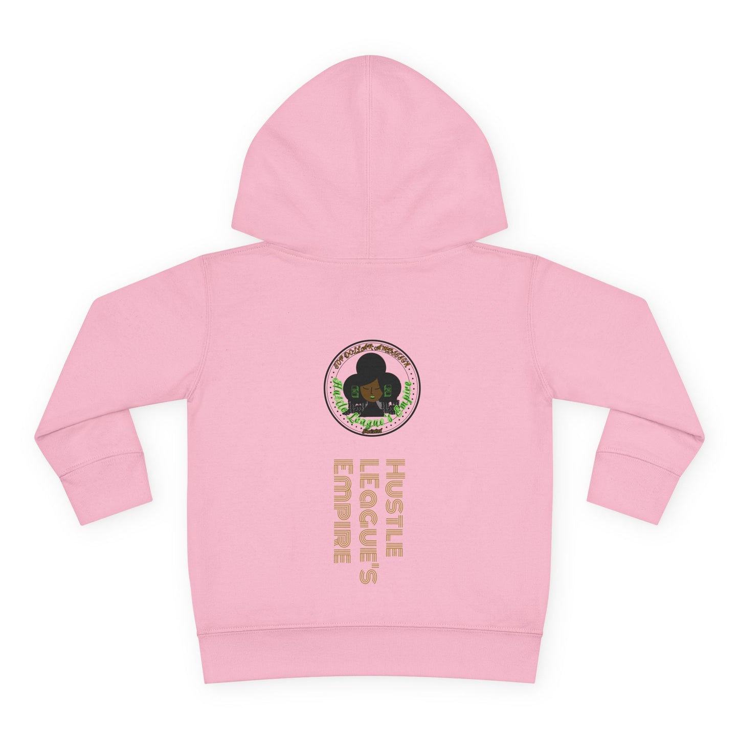 Cute Bear Toddler Hoodie - Cozy Fleece Pullover with 'Hustle' Design