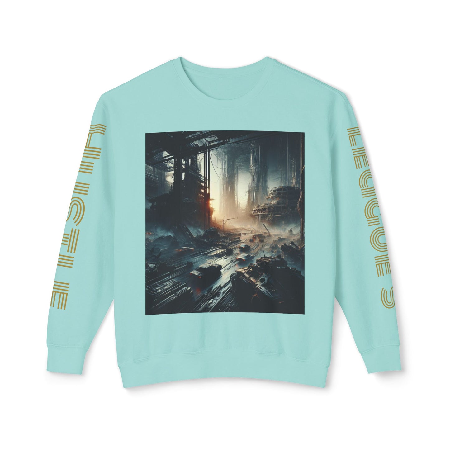 Unisex Lightweight Crewneck Sweatshirt - 'Empire Hustle' Urban Art Design