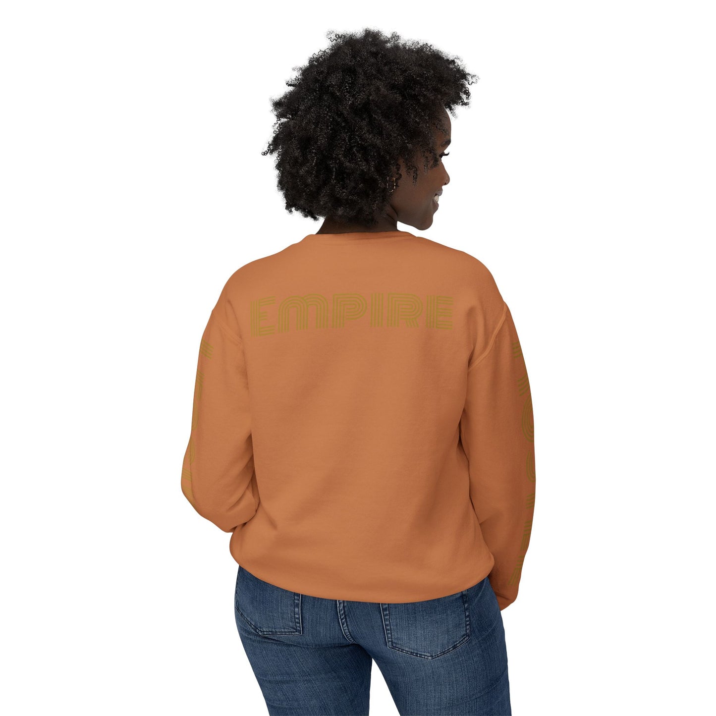 Unisex Lightweight Crewneck Sweatshirt - 'Empire Hustle' Urban Art Design