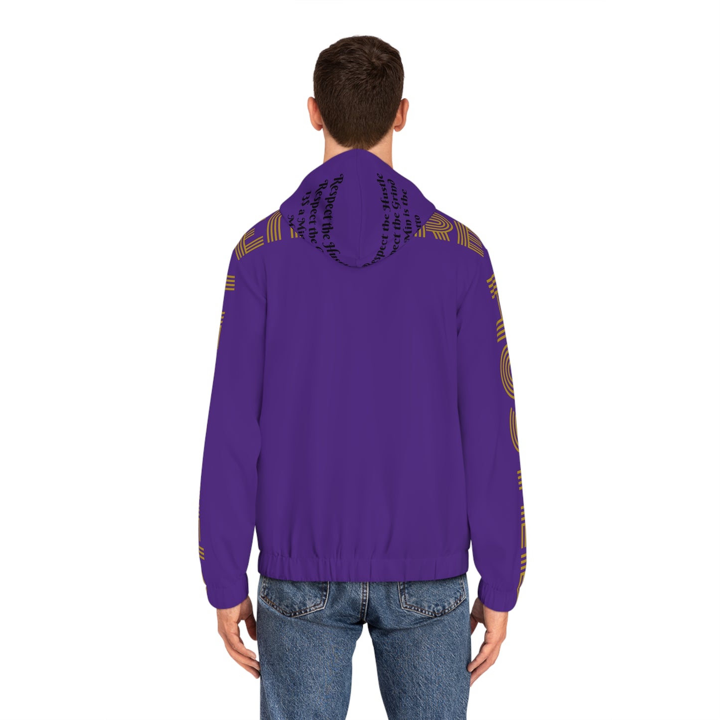 Purple Full-Zip Hoodie for Men
