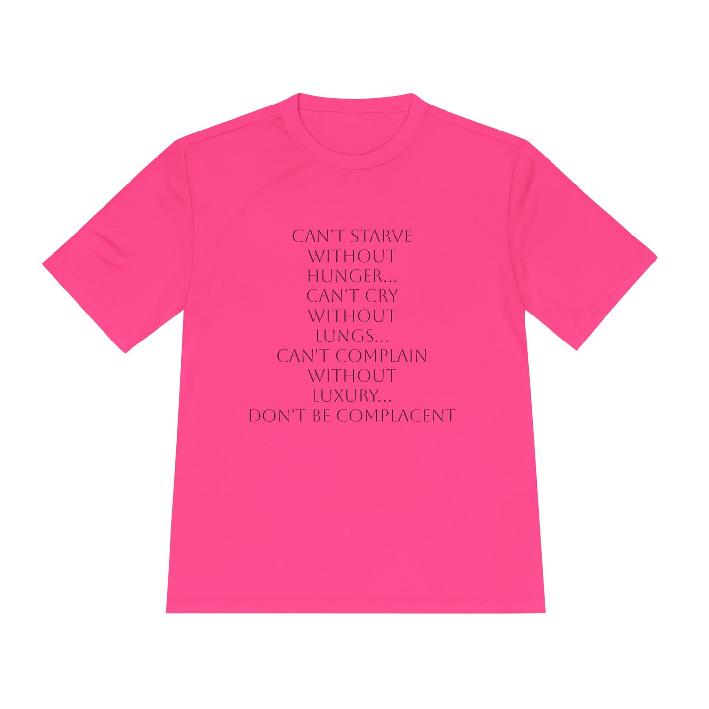 Camiseta unisex absorbente de humedad HLE - Camiseta con cita inspiradora