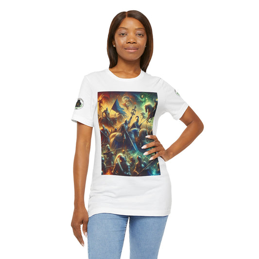 Camiseta unisex Epic HLE: gráfico llamativo en la parte delantera y motivación en la espalda