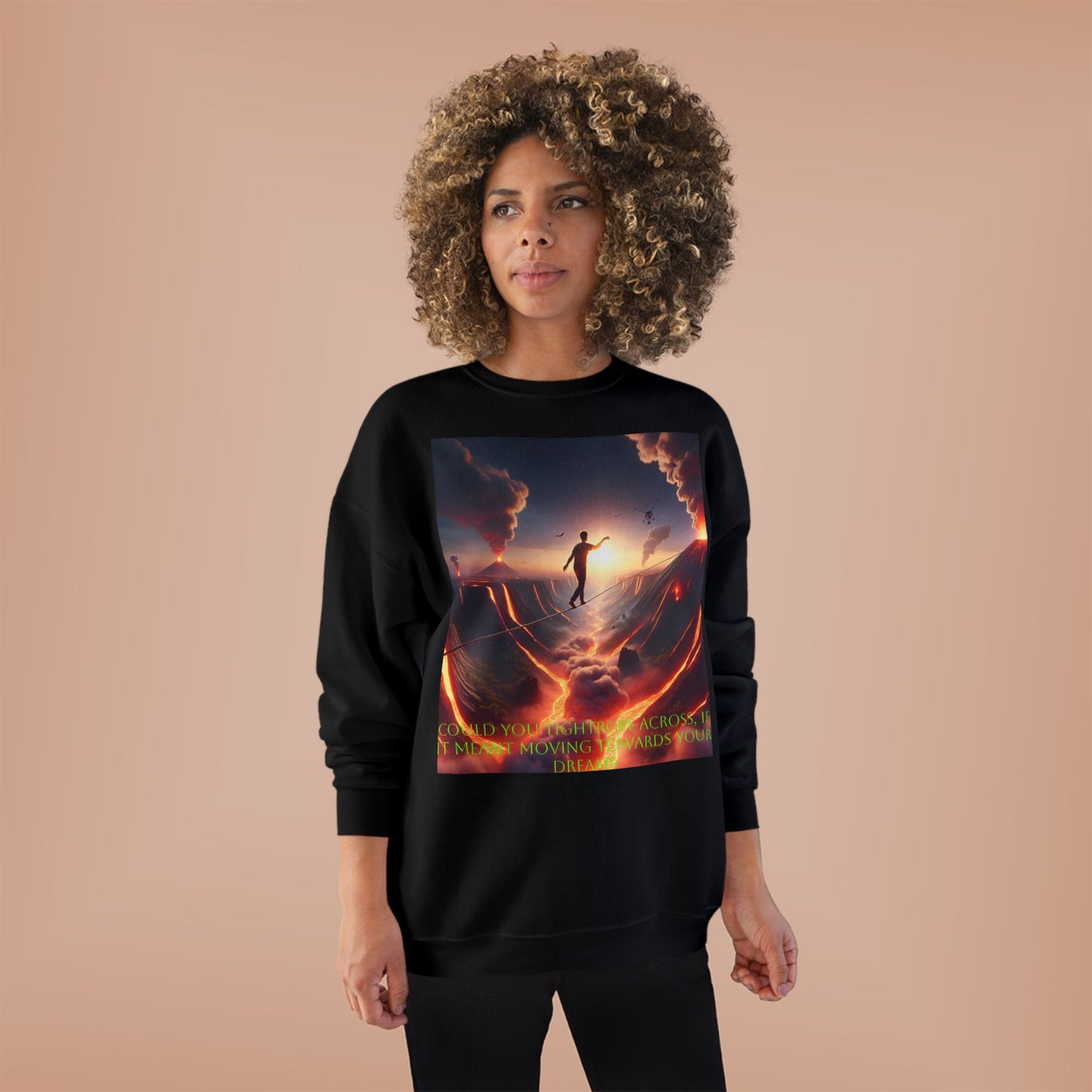 Hustle League's Empire Unisex EcoSmart Crewneck Sweatshirt - Motivational Vintage Style