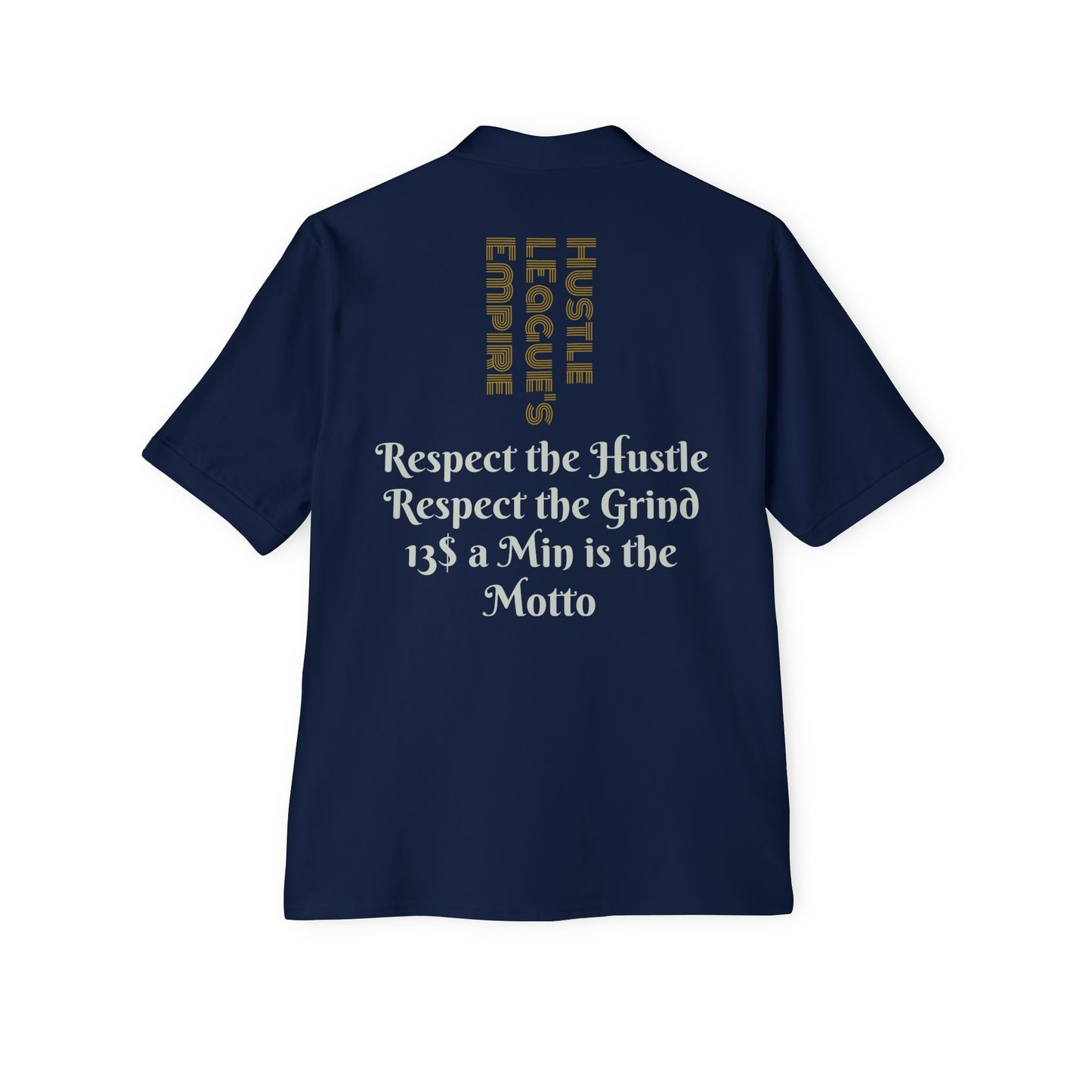 Polo de piqué para hombre Hustle & Grind - Estilo motivacional para emprendedores