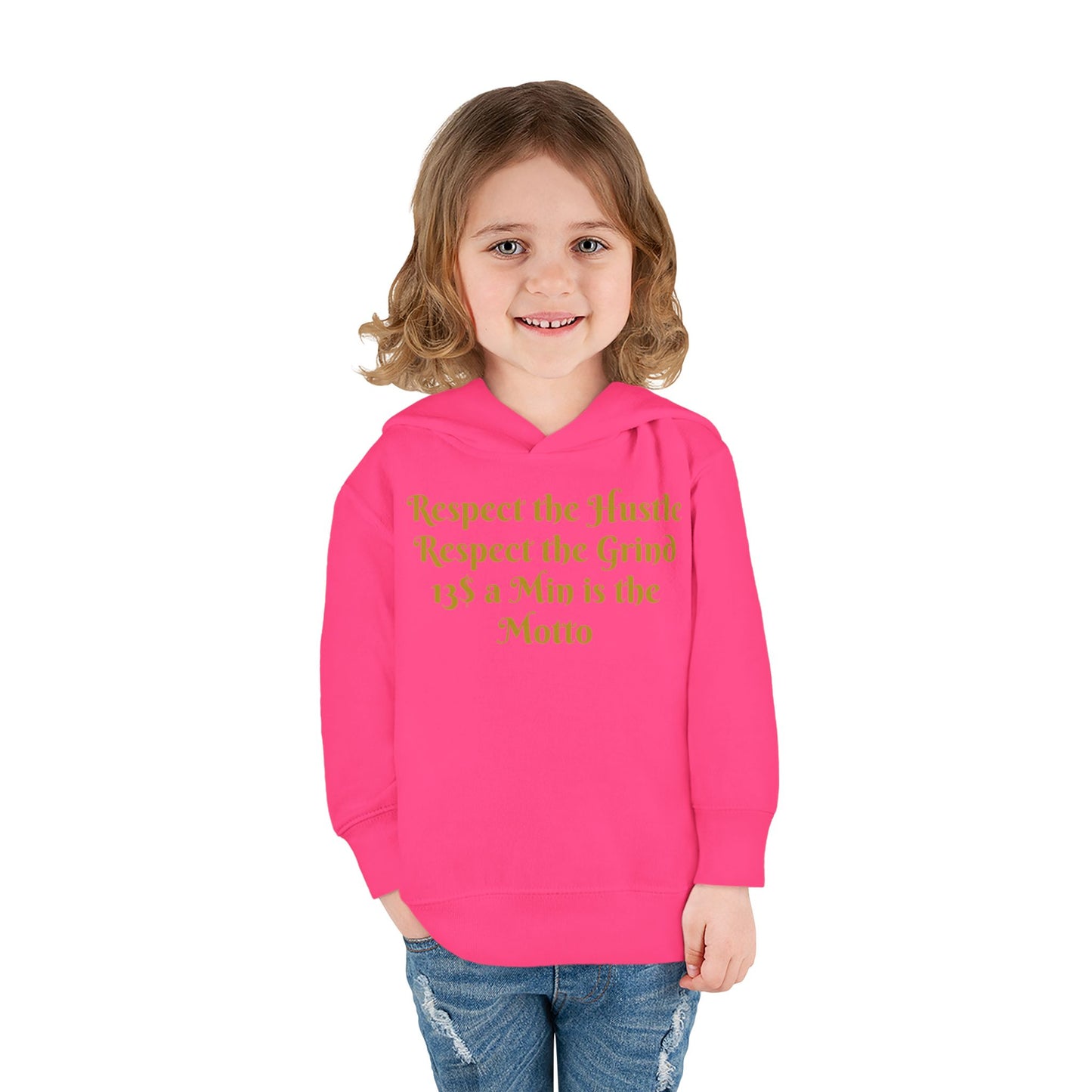 HLE Toddler Fleece Hoodie - "Respect the Hustle" Inspirational Design