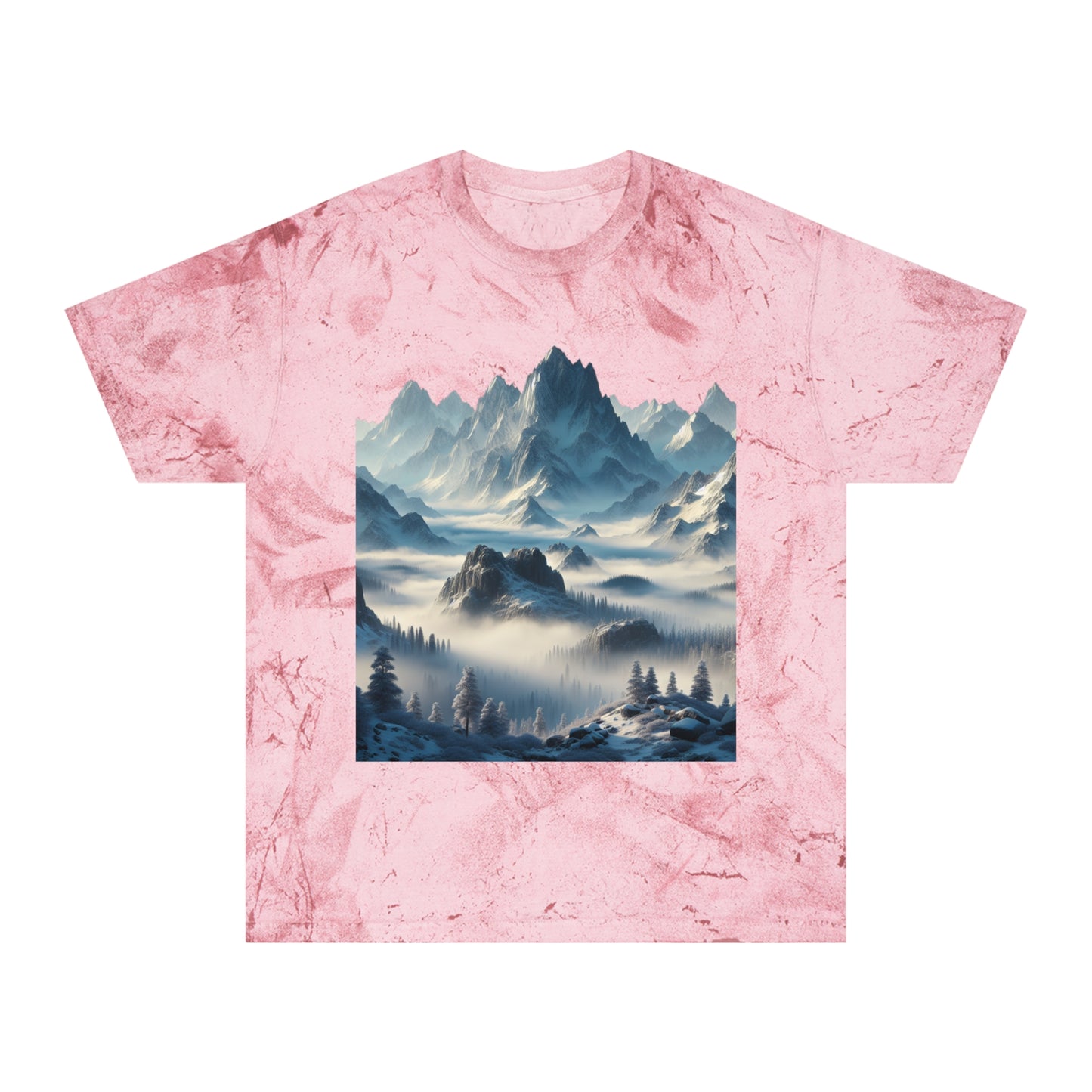 Camiseta unisex con vista a la montaña colorida: perfecta para los amantes de la naturaleza