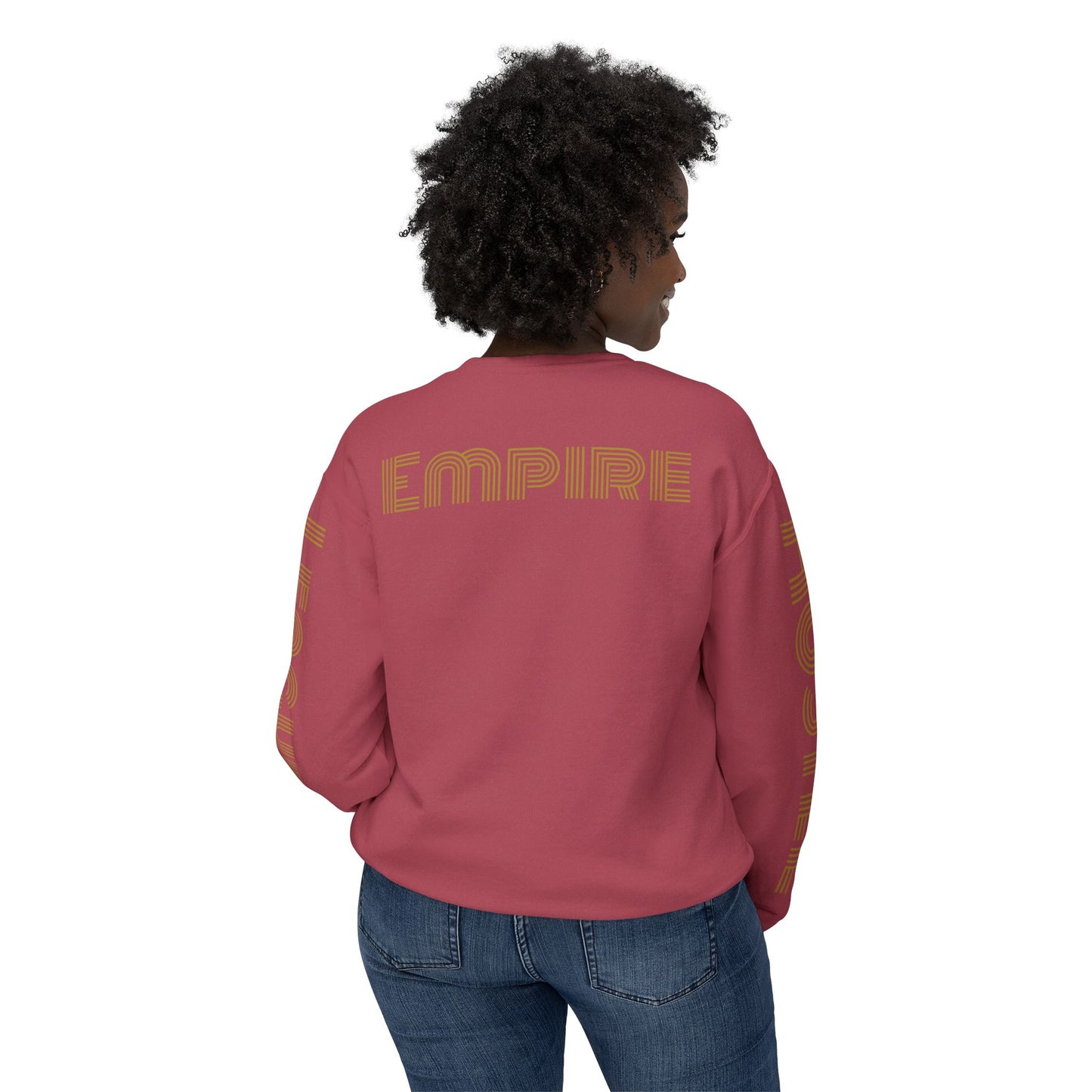 Unisex Lightweight Crewneck Sweatshirt - 'Empire Hustle' Urban Art Design