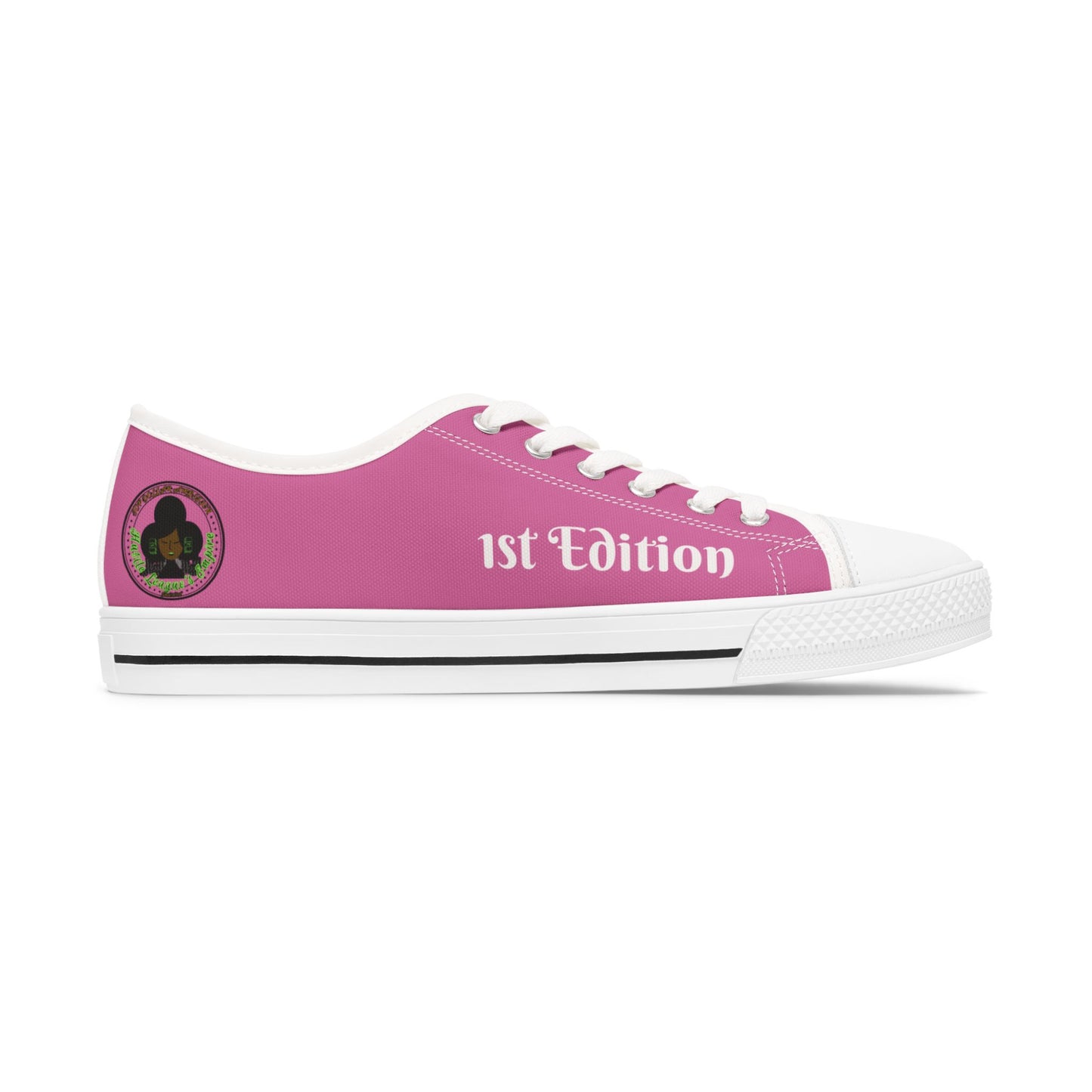 Pink HLE Women Low Top Sneakers - &Respect the Hustle Design