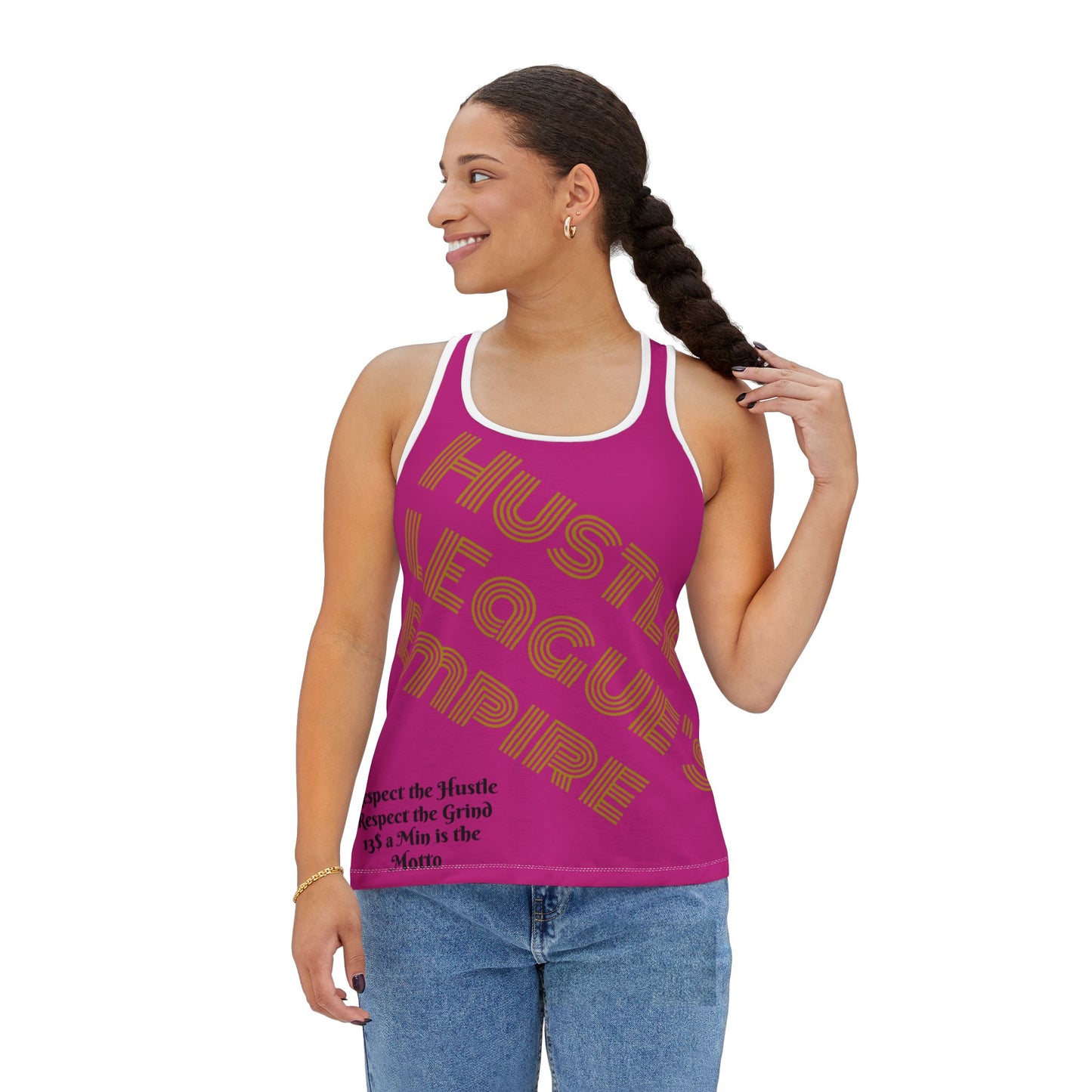 Women's Hustle League Empire Tank Top - Motivational Activewear for Fitness Enthusiasts