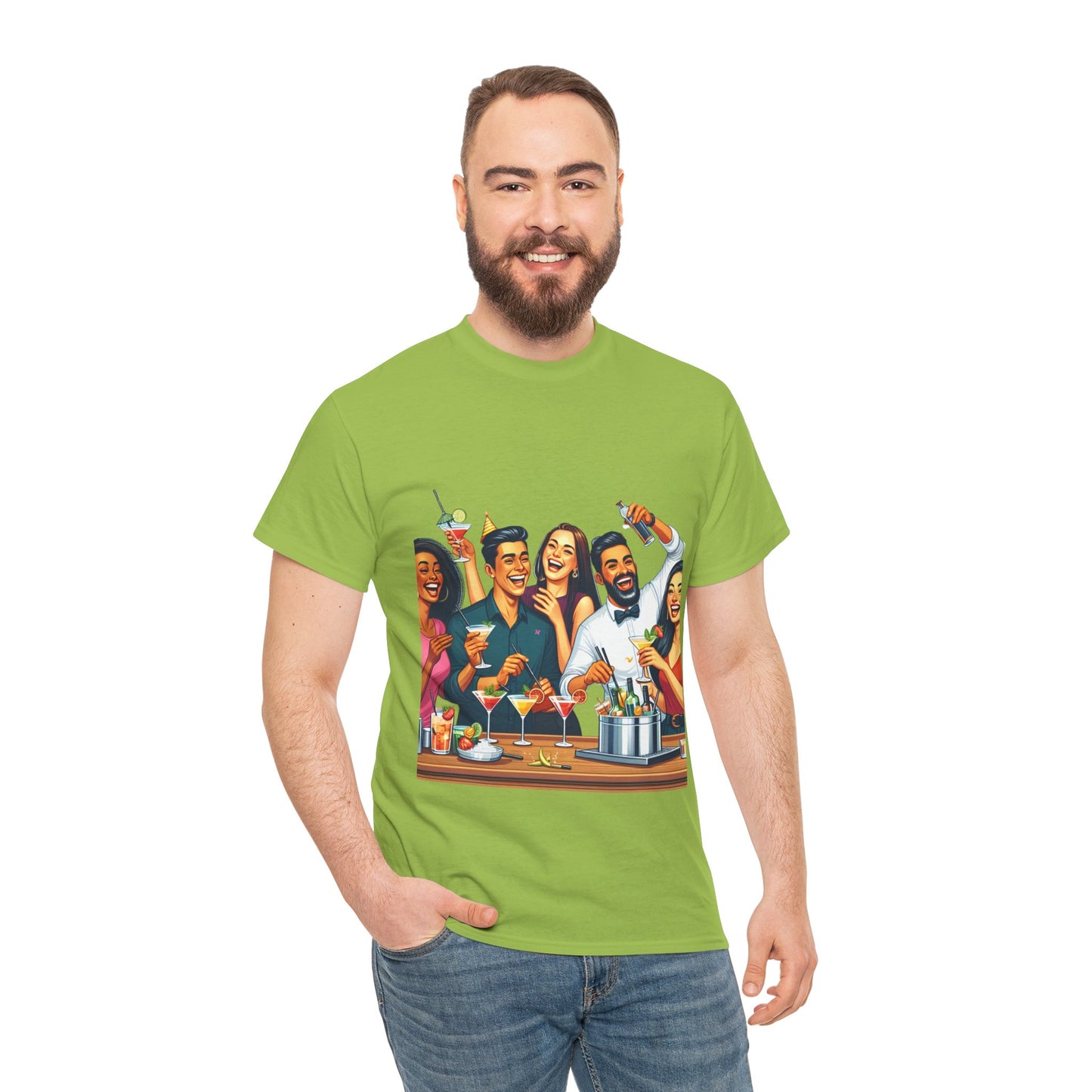 Hustle League Unisex Heavy Cotton Tee - Celebrate Friendship & Fun Nights Out
