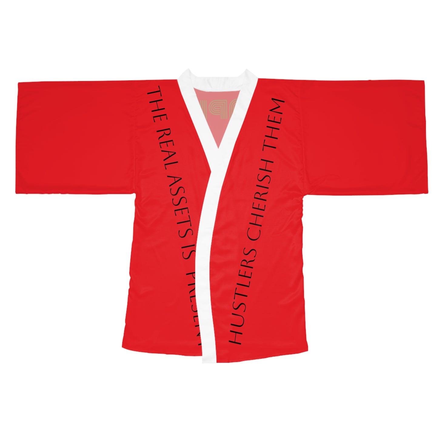 Red HLE Long Sleeve Kimono Robe - Hustlers Cherish Them - Respect the Hustle - Perfect for Relaxation and Self-Care