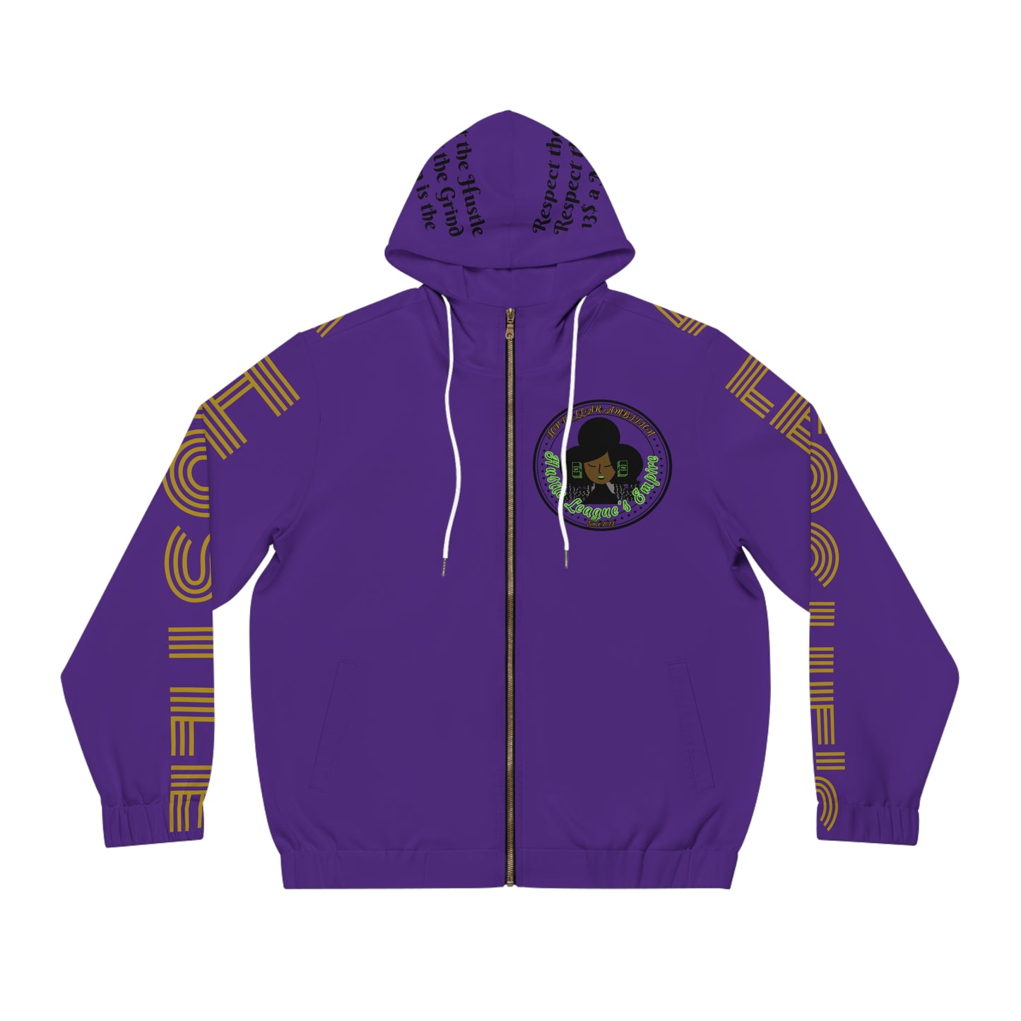 Purple Full-Zip Hoodie for Men