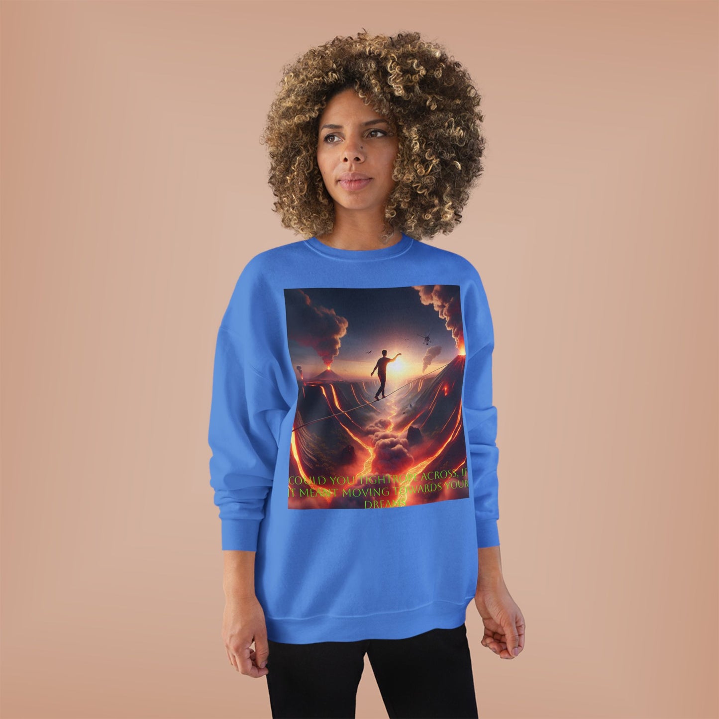 Hustle League's Empire Unisex EcoSmart Crewneck Sweatshirt - Motivational Vintage Style